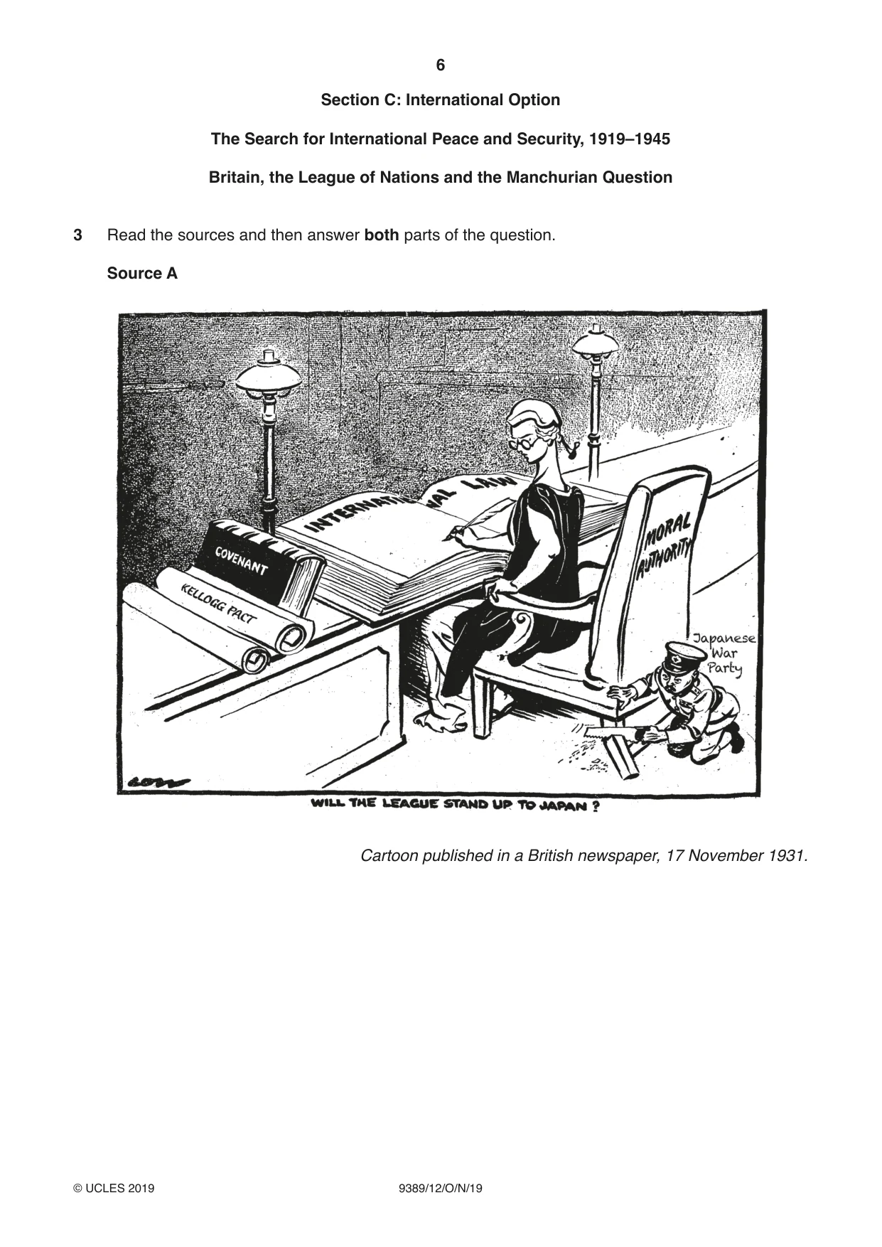 Cambridge A Level History 9389 2019 Oct/Nov Paper 1 · Variant 2 question paper, page 6 of 8