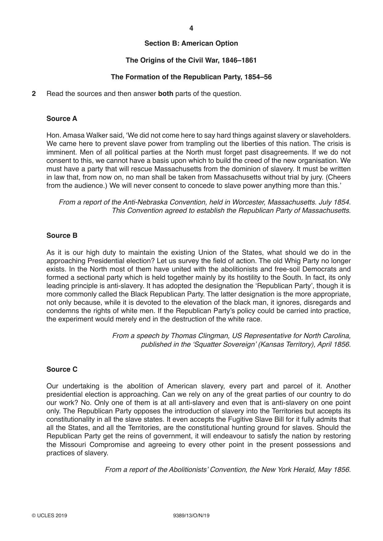 Cambridge A Level History 9389 2019 Oct/Nov Paper 1 · Variant 3 question paper, page 4 of 8