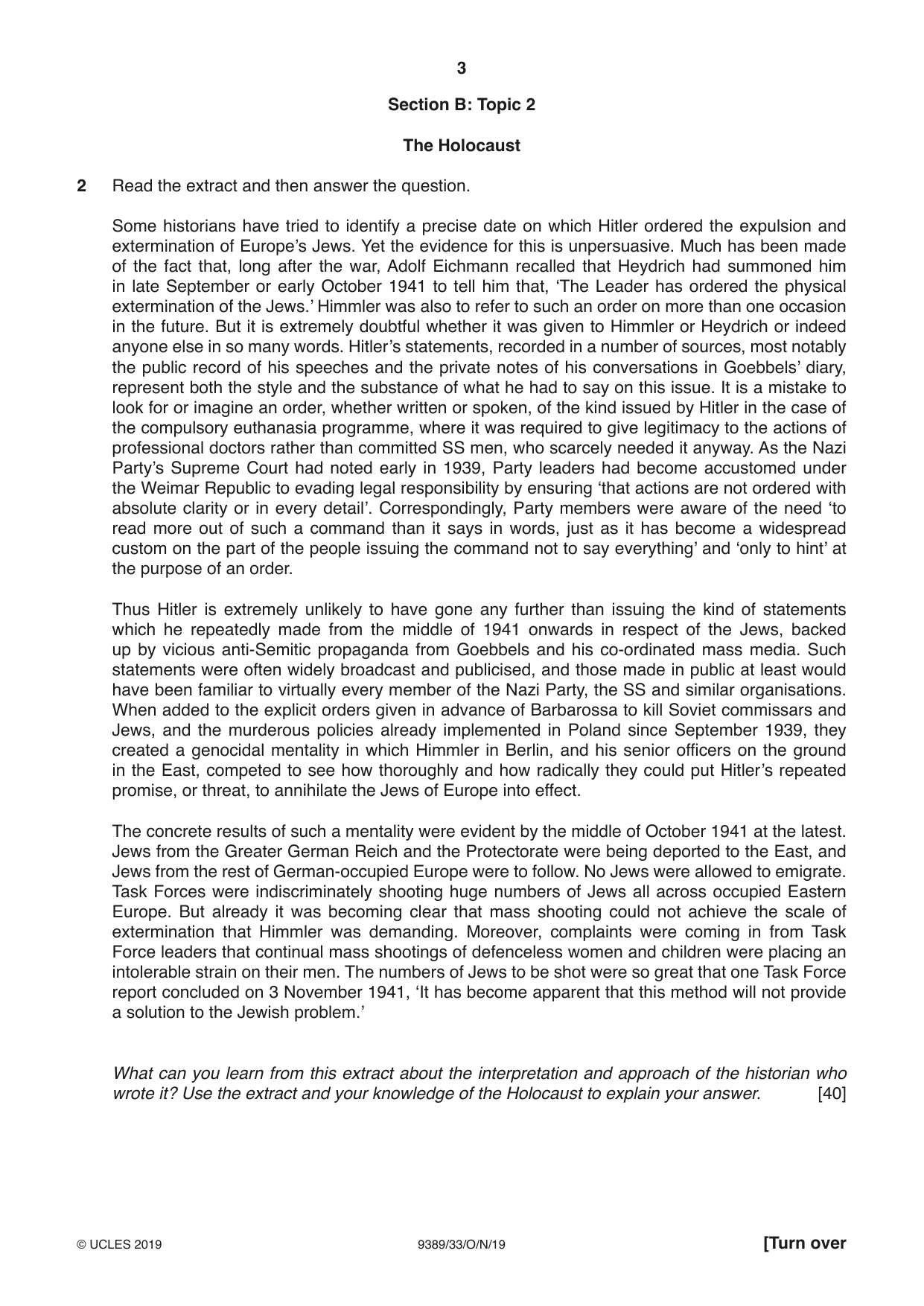 Cambridge A Level History 9389 2019 Oct/Nov Paper 3 · Variant 3 question paper, page 3 of 4