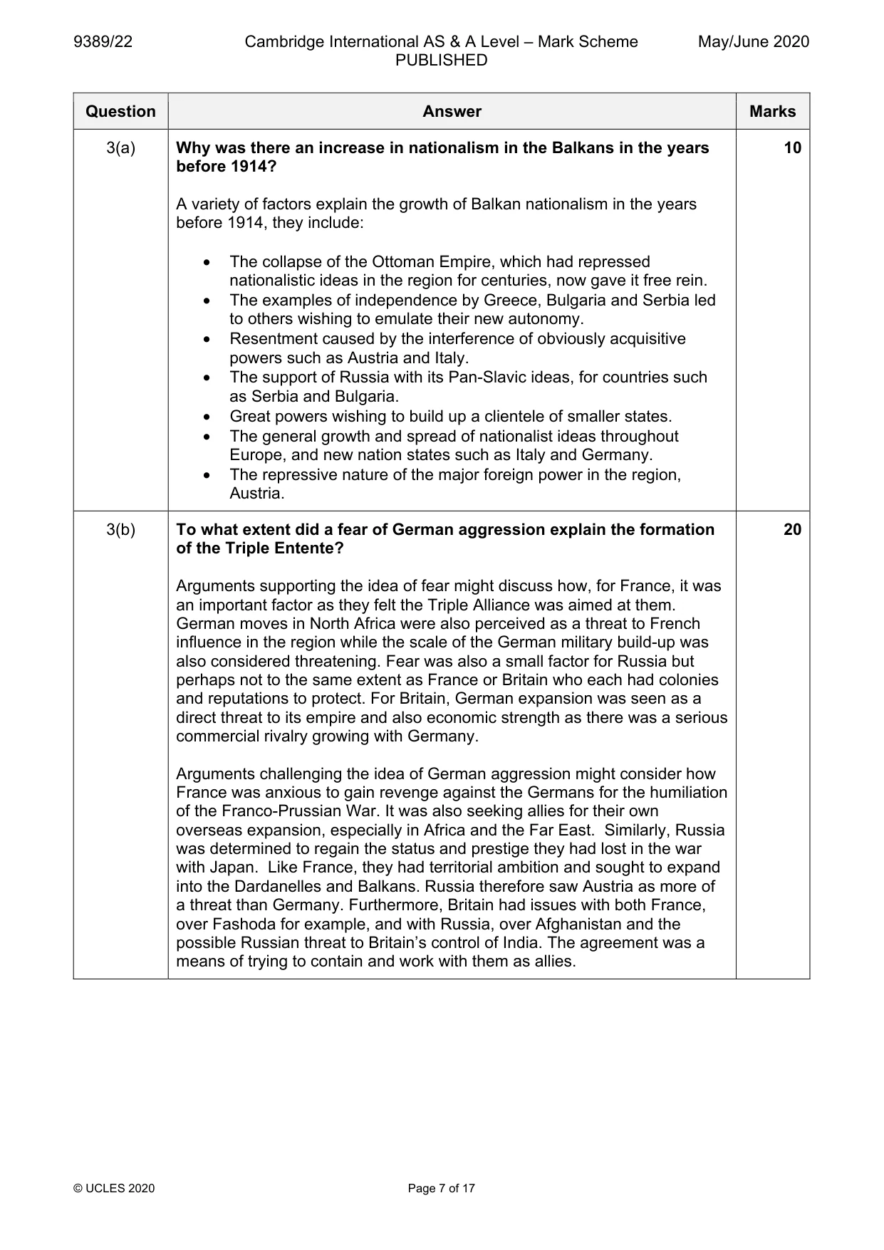 Mark scheme, page 7 of 17