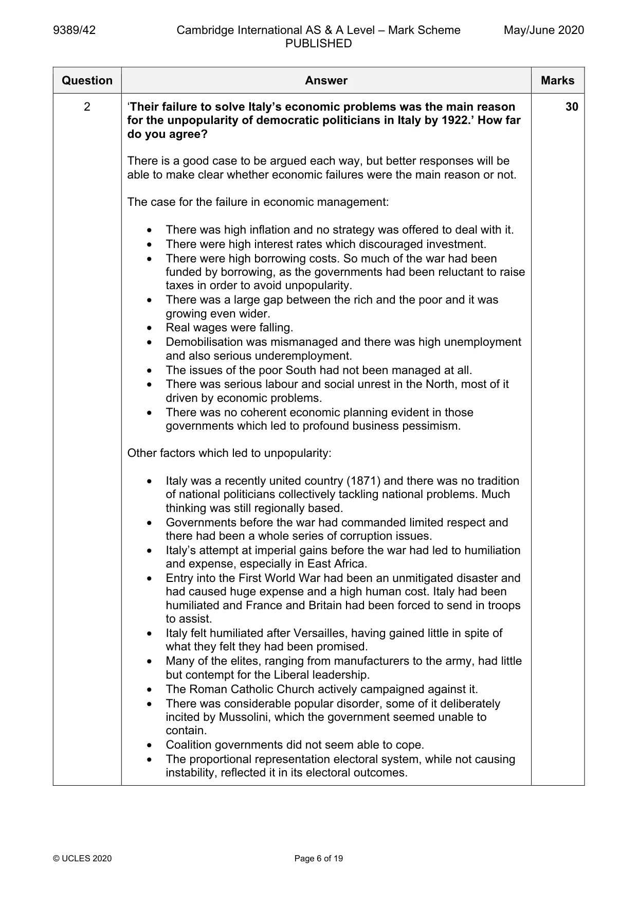 Mark scheme, page 6 of 19