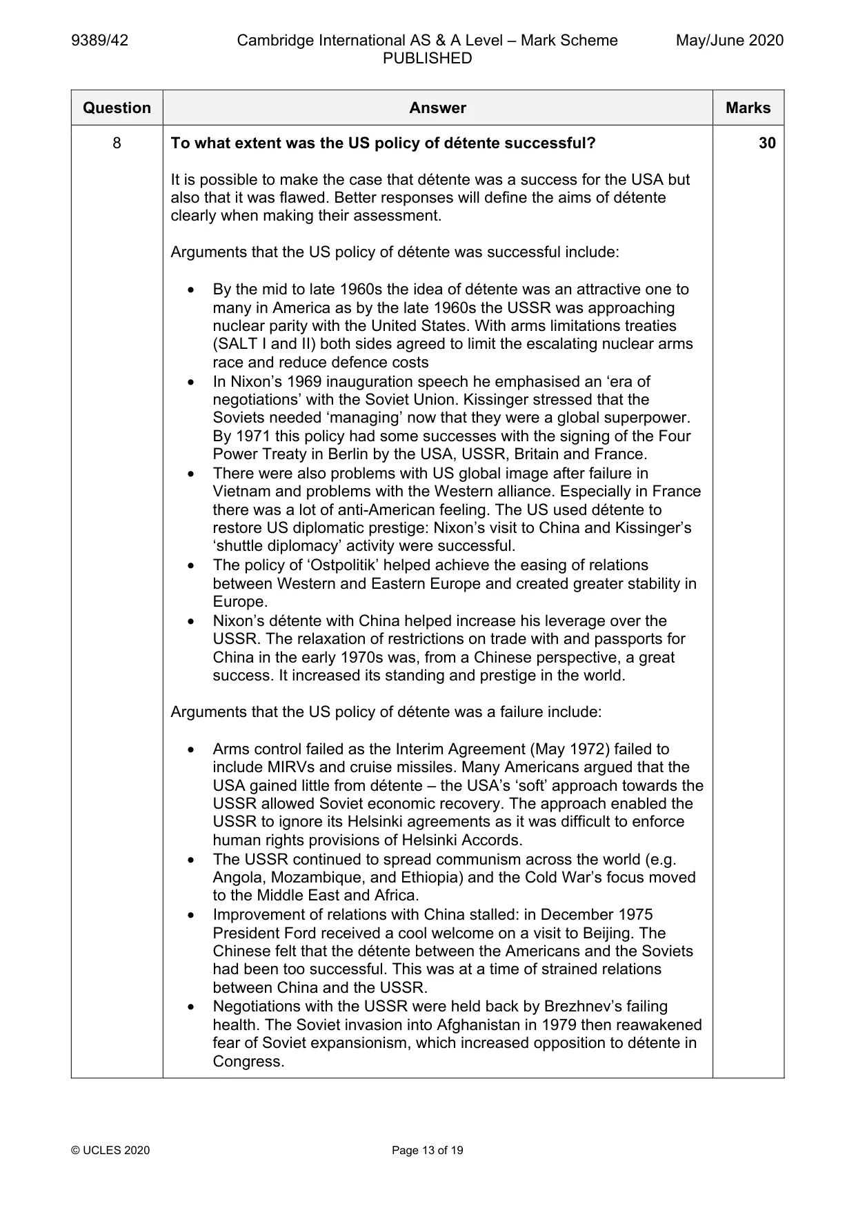 Mark scheme, page 13 of 19