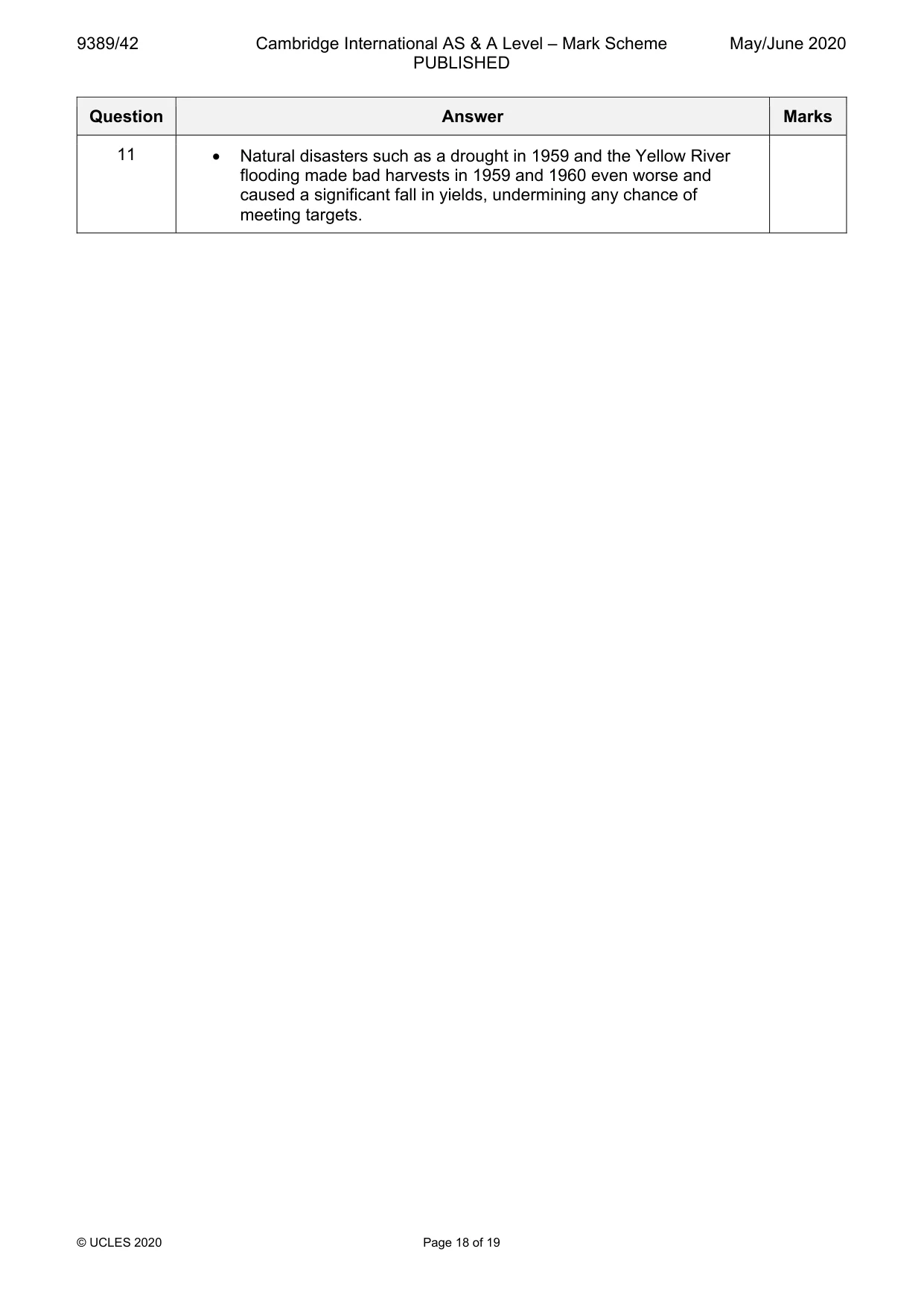Mark scheme, page 18 of 19