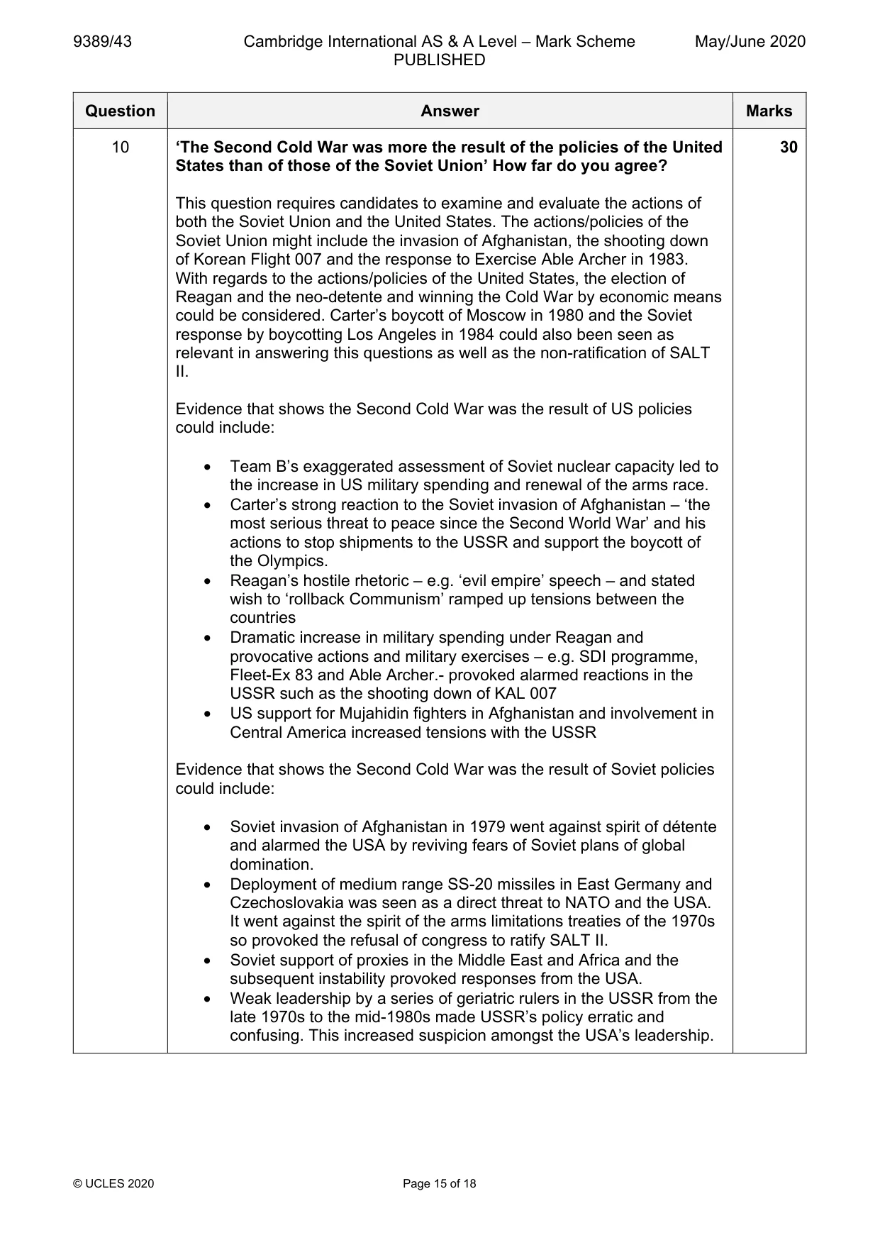 Mark scheme, page 15 of 18