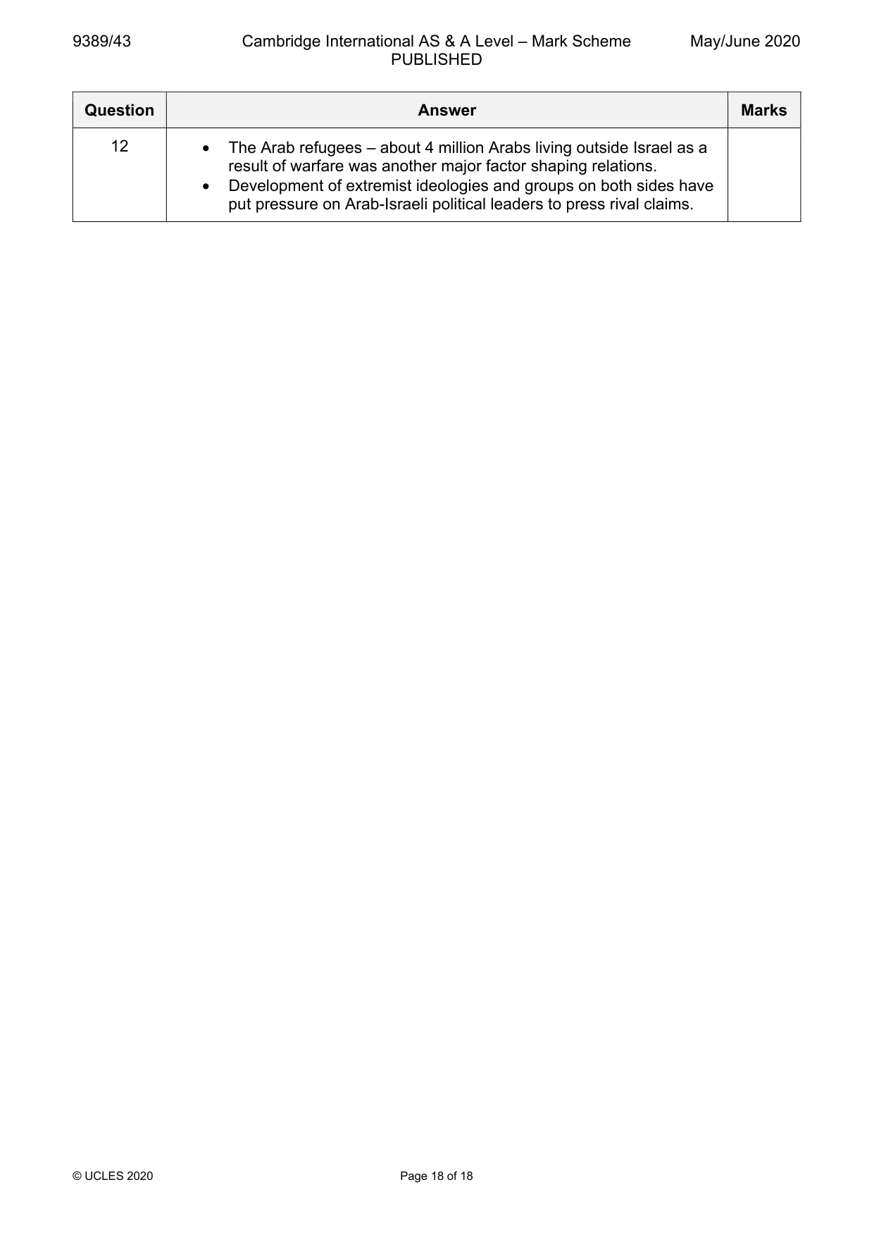 Mark scheme, page 18 of 18