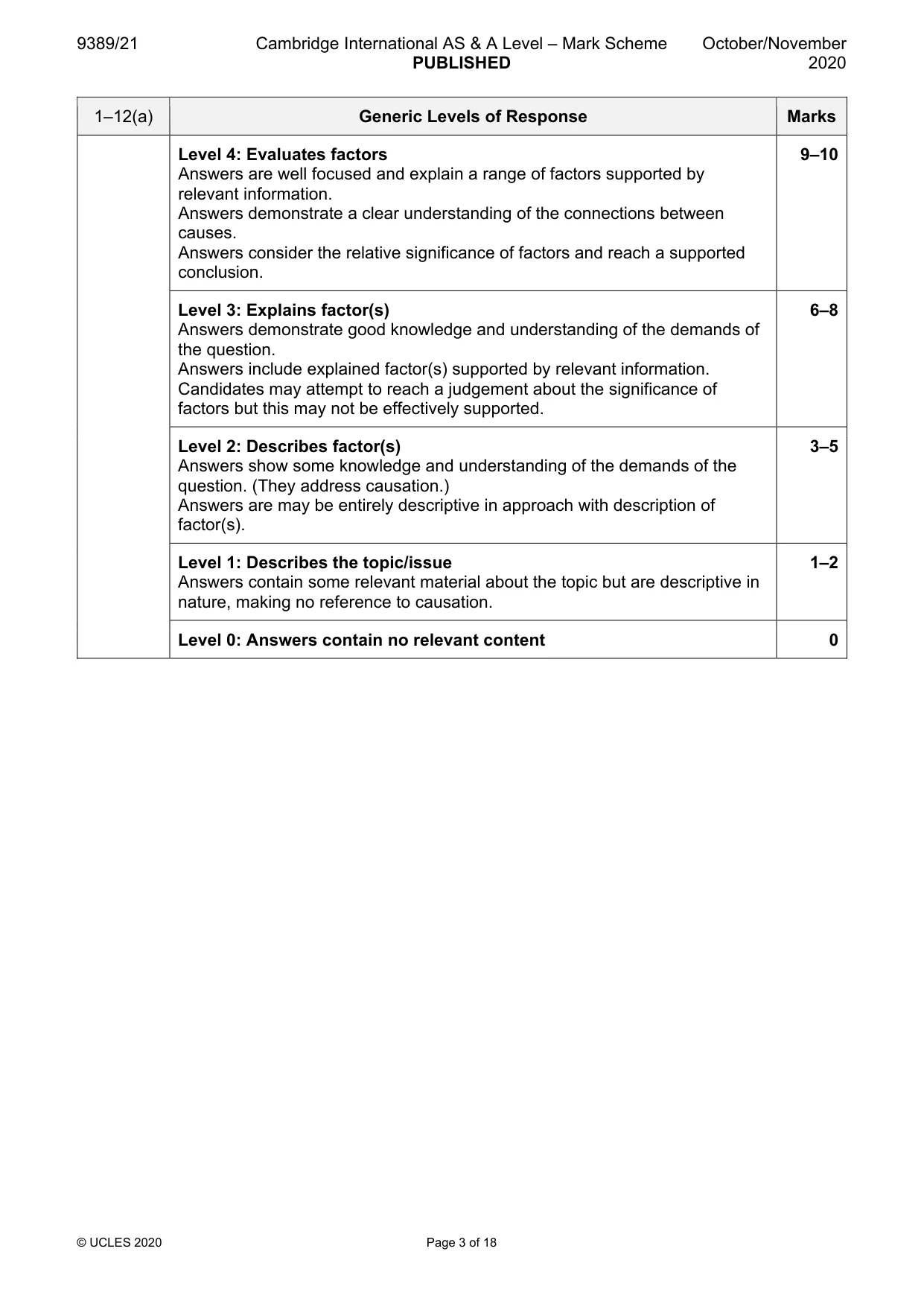 Mark scheme, page 3 of 18