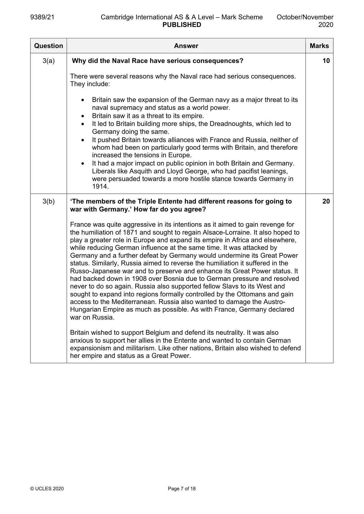 Mark scheme, page 7 of 18