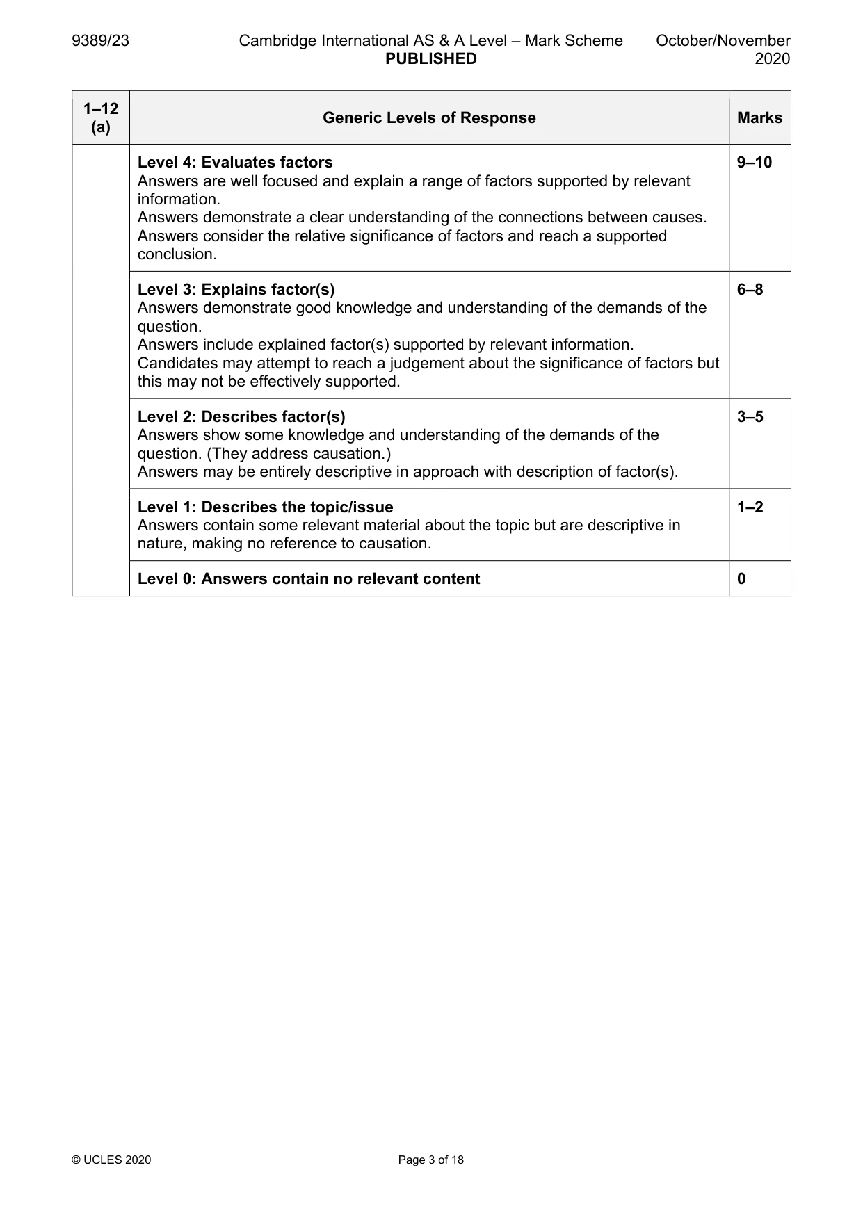 Mark scheme, page 3 of 18