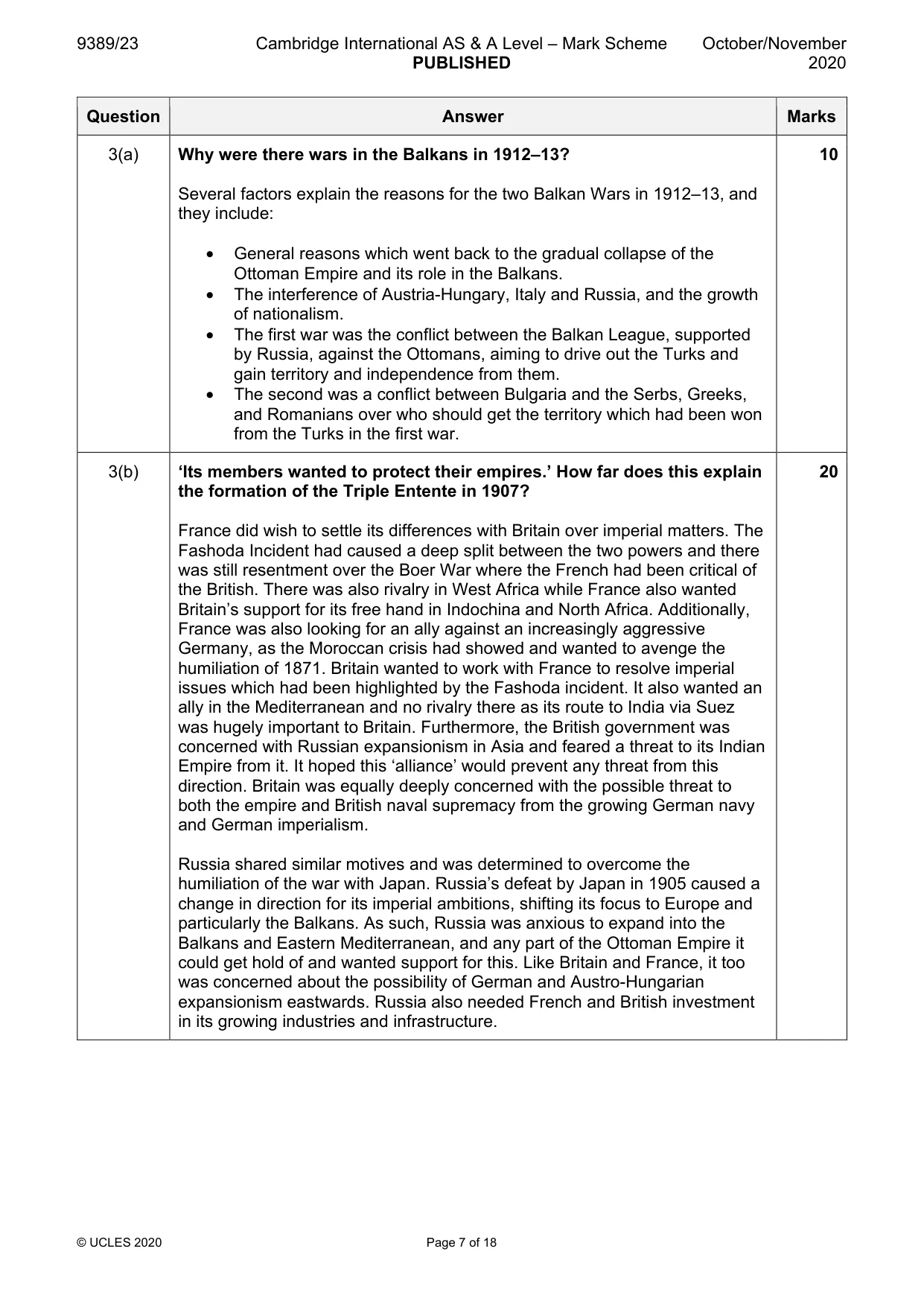Mark scheme, page 7 of 18