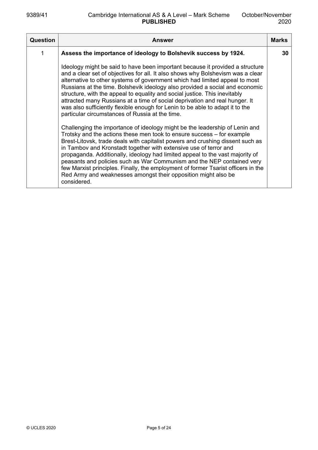 Mark scheme, page 5 of 24