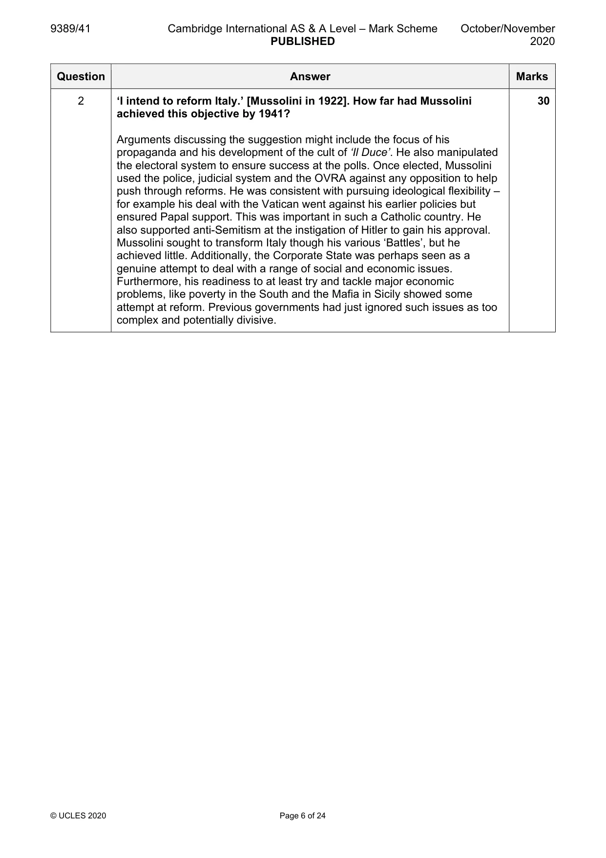 Mark scheme, page 6 of 24