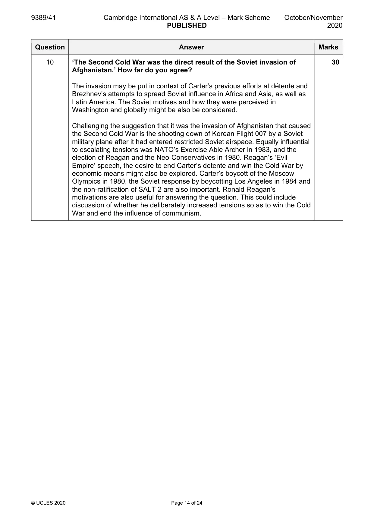 Mark scheme, page 14 of 24