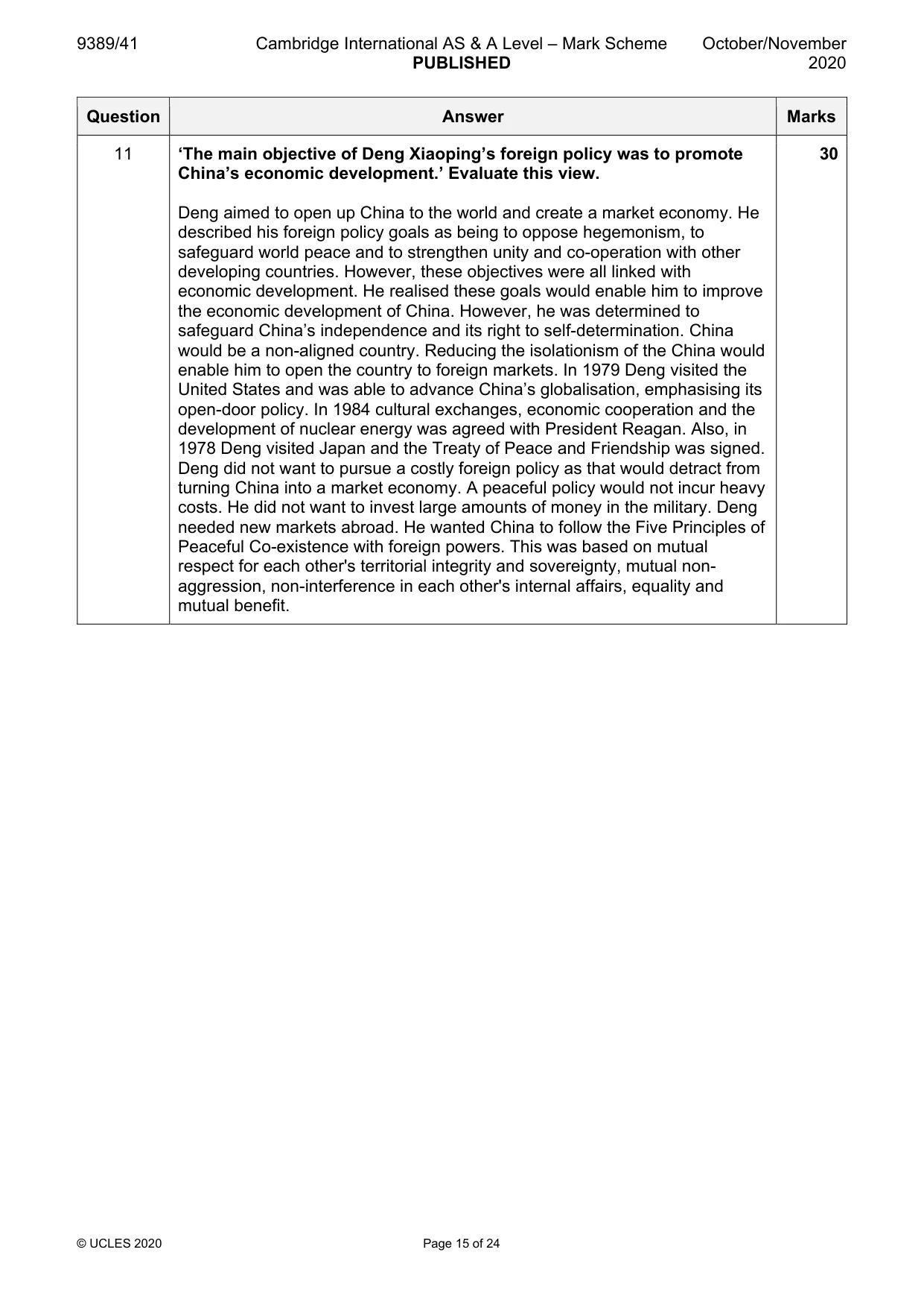 Mark scheme, page 15 of 24