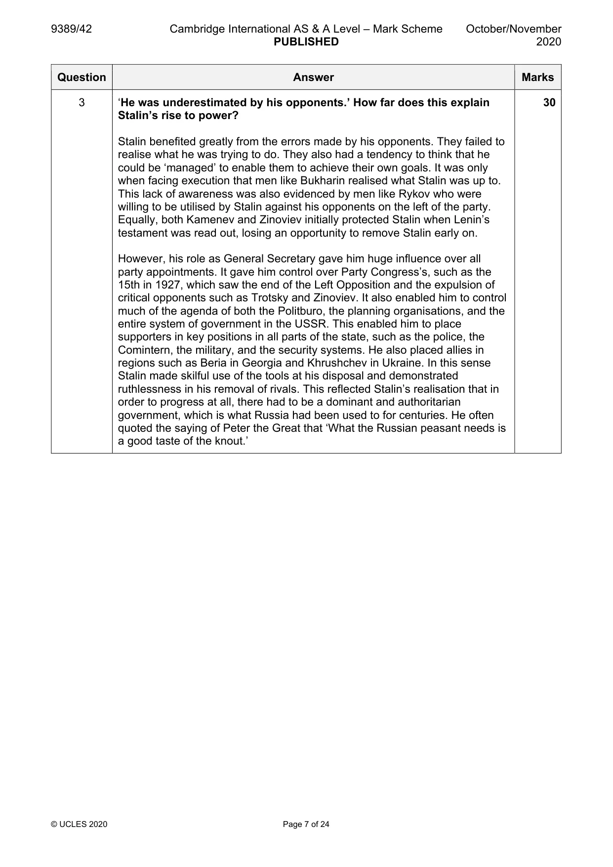 Mark scheme, page 7 of 24