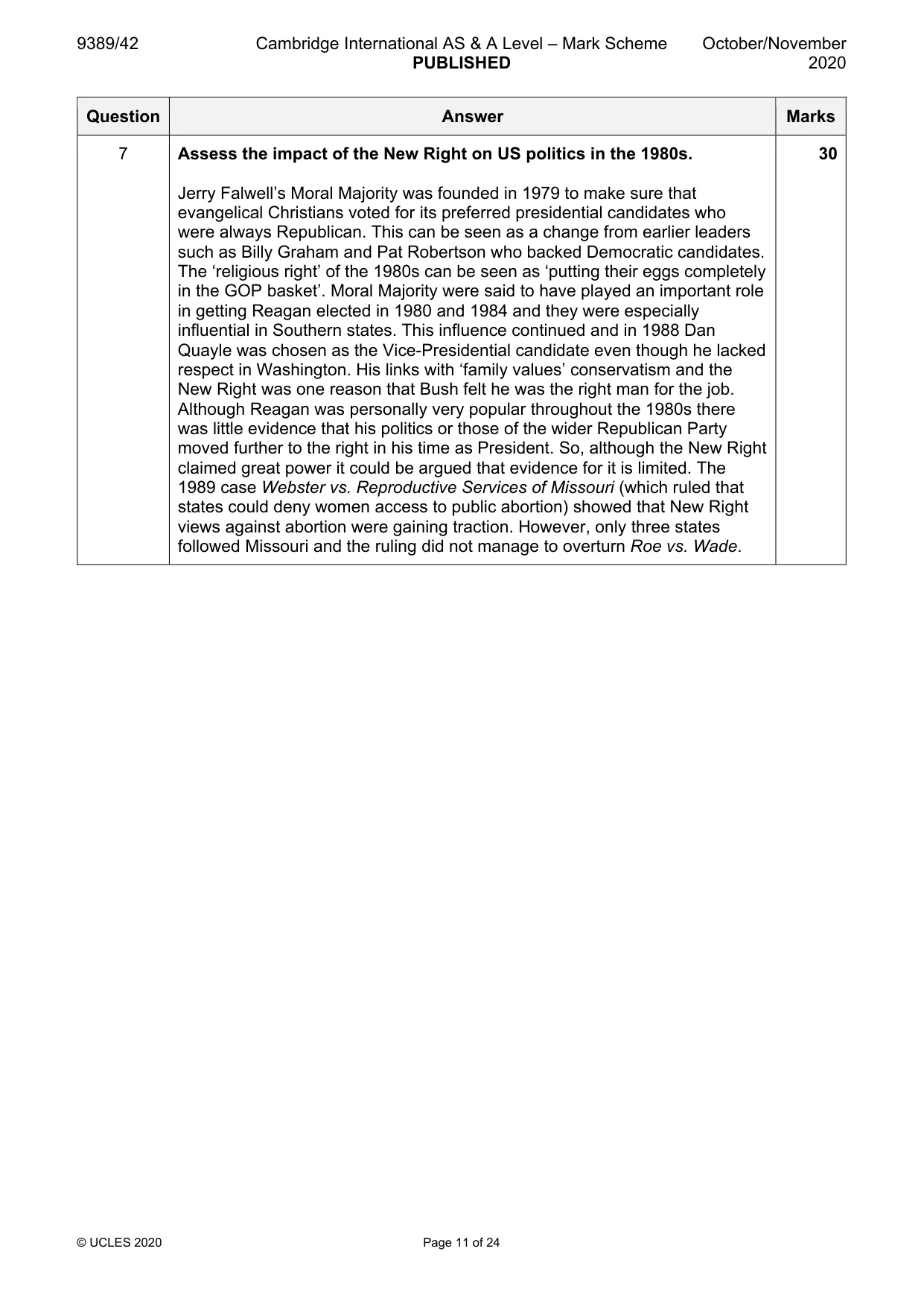 Mark scheme, page 11 of 24