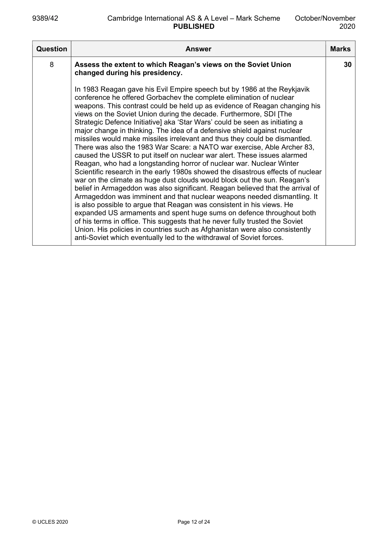 Mark scheme, page 12 of 24
