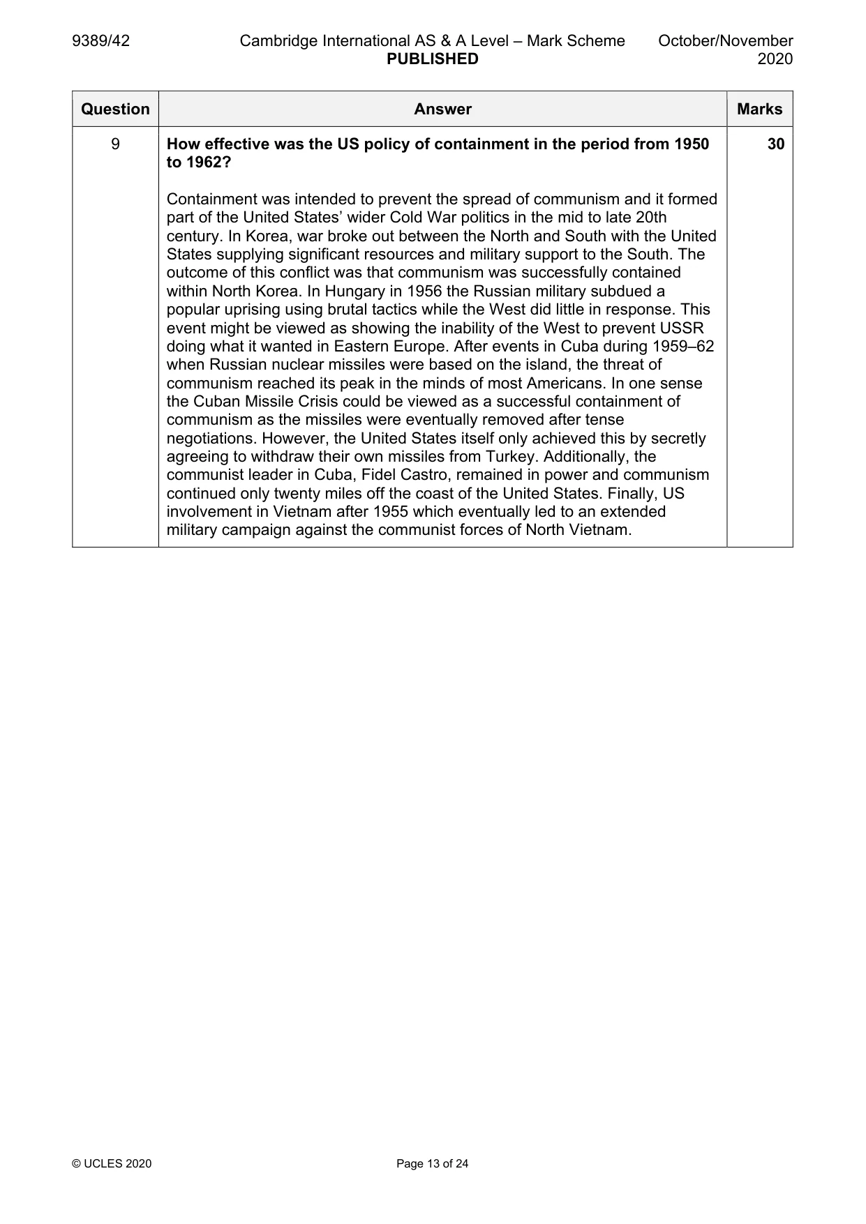 Mark scheme, page 13 of 24
