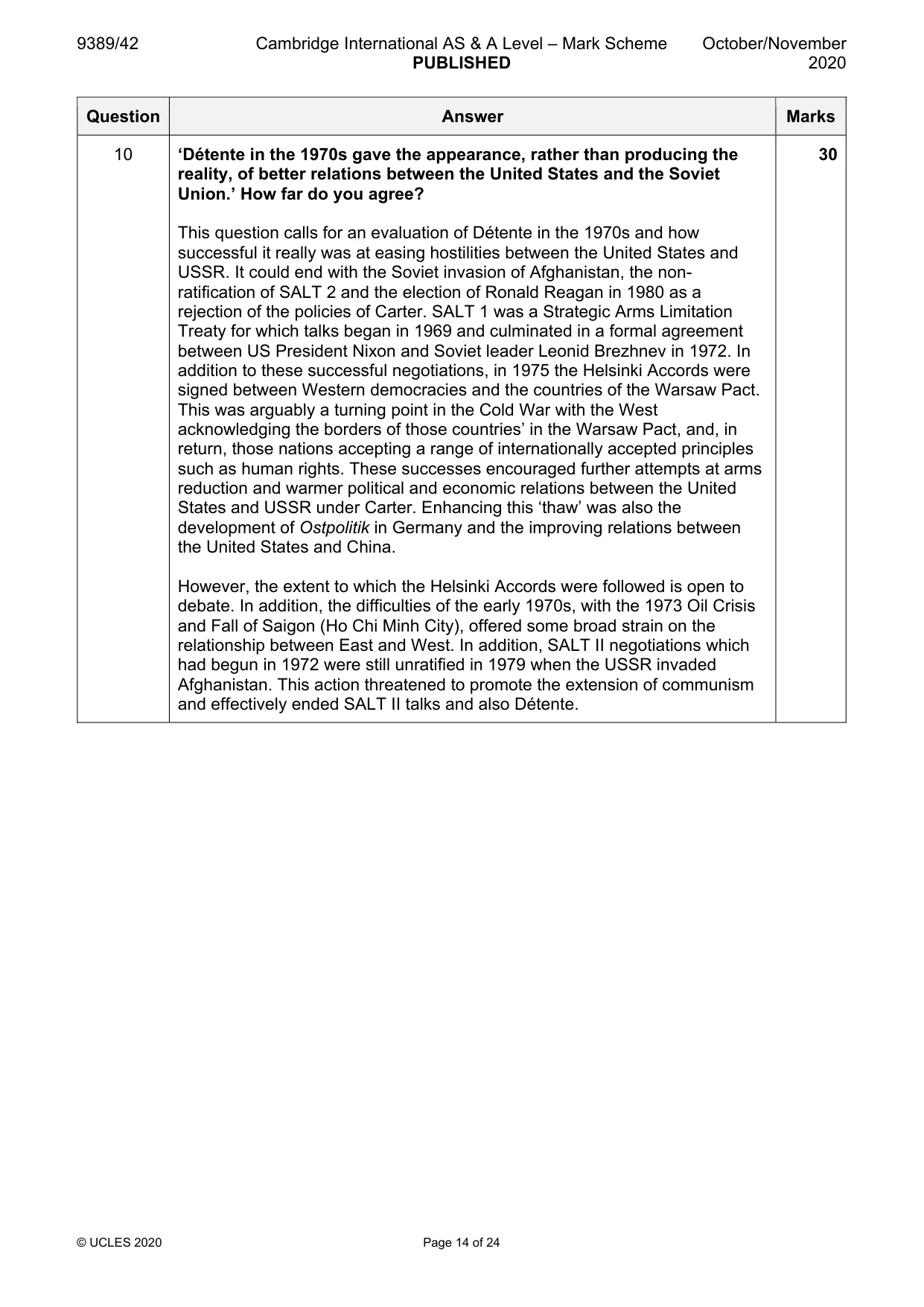 Mark scheme, page 14 of 24