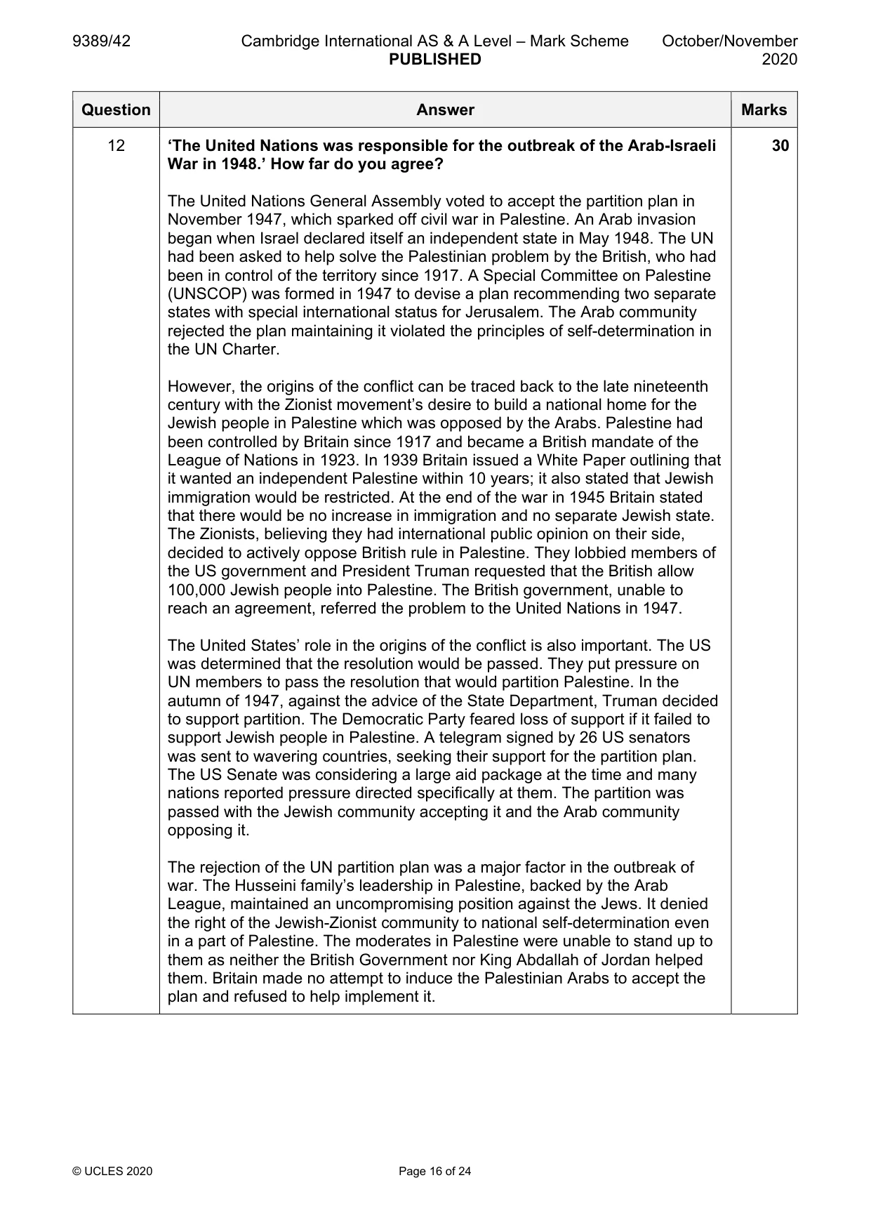 Mark scheme, page 16 of 24