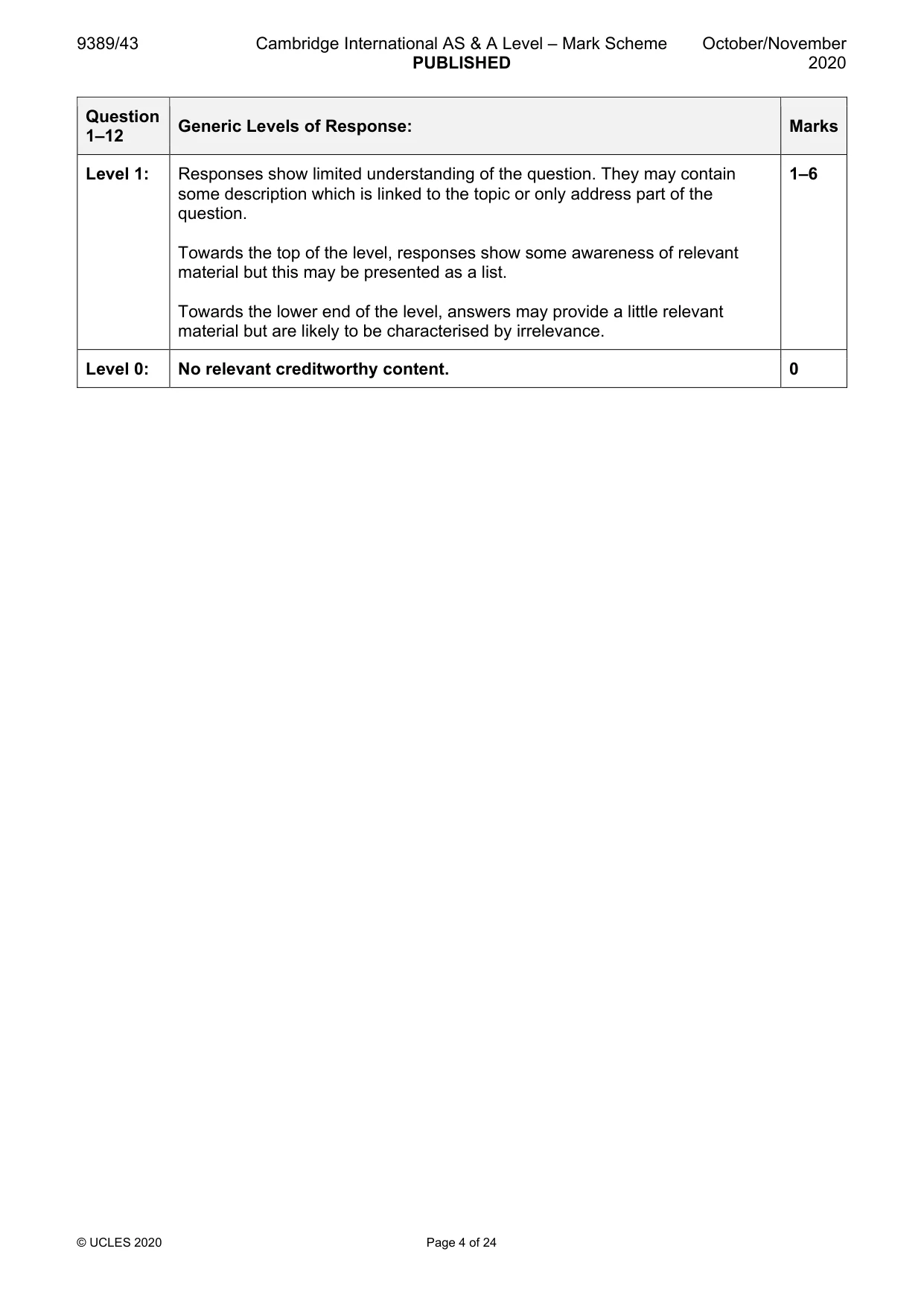 Mark scheme, page 4 of 24