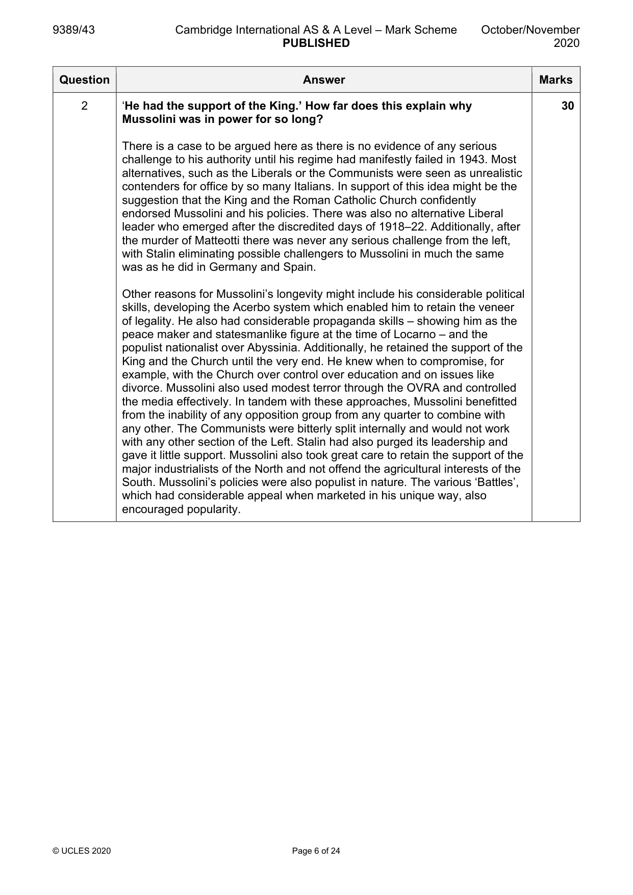 Mark scheme, page 6 of 24