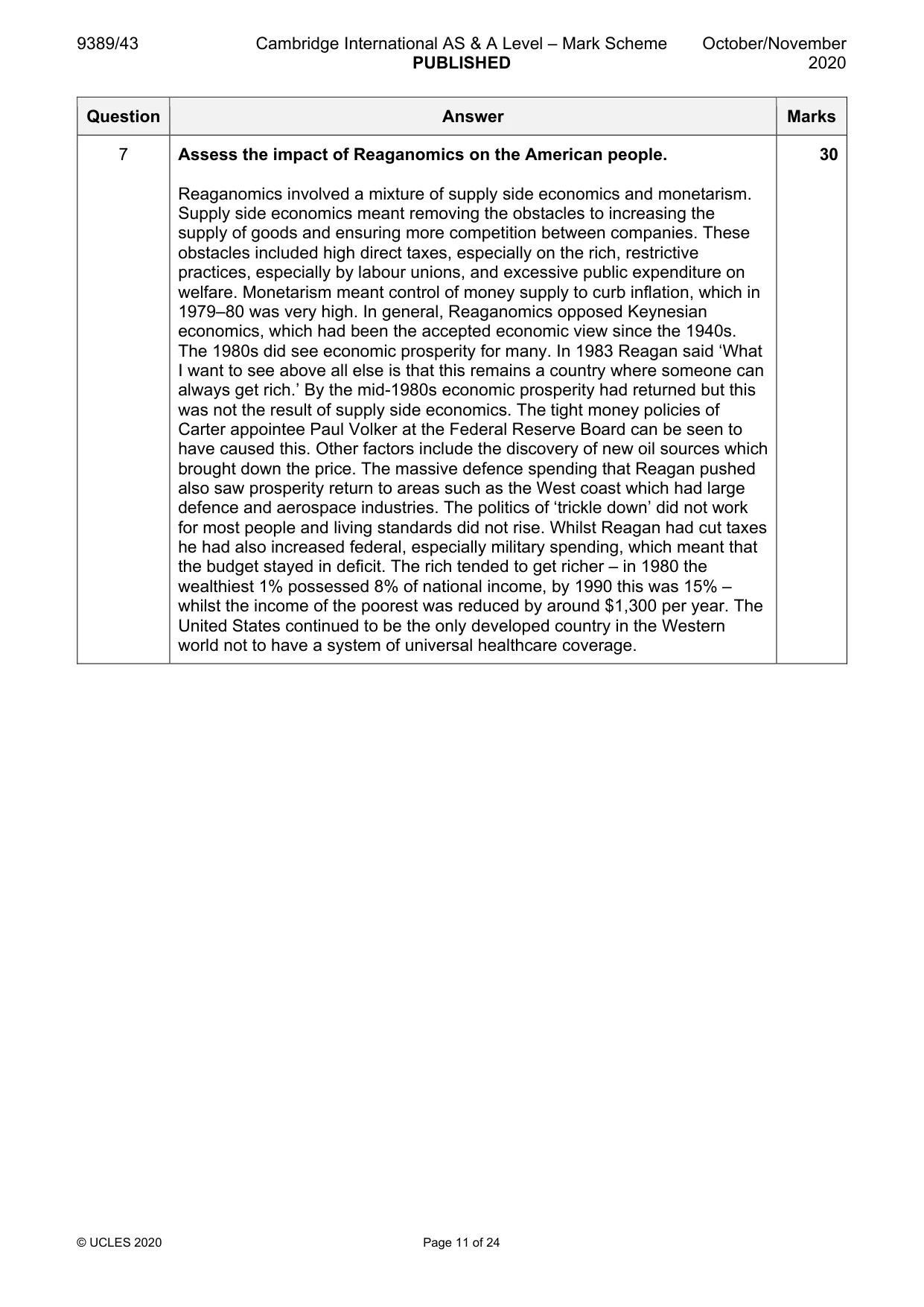 Mark scheme, page 11 of 24
