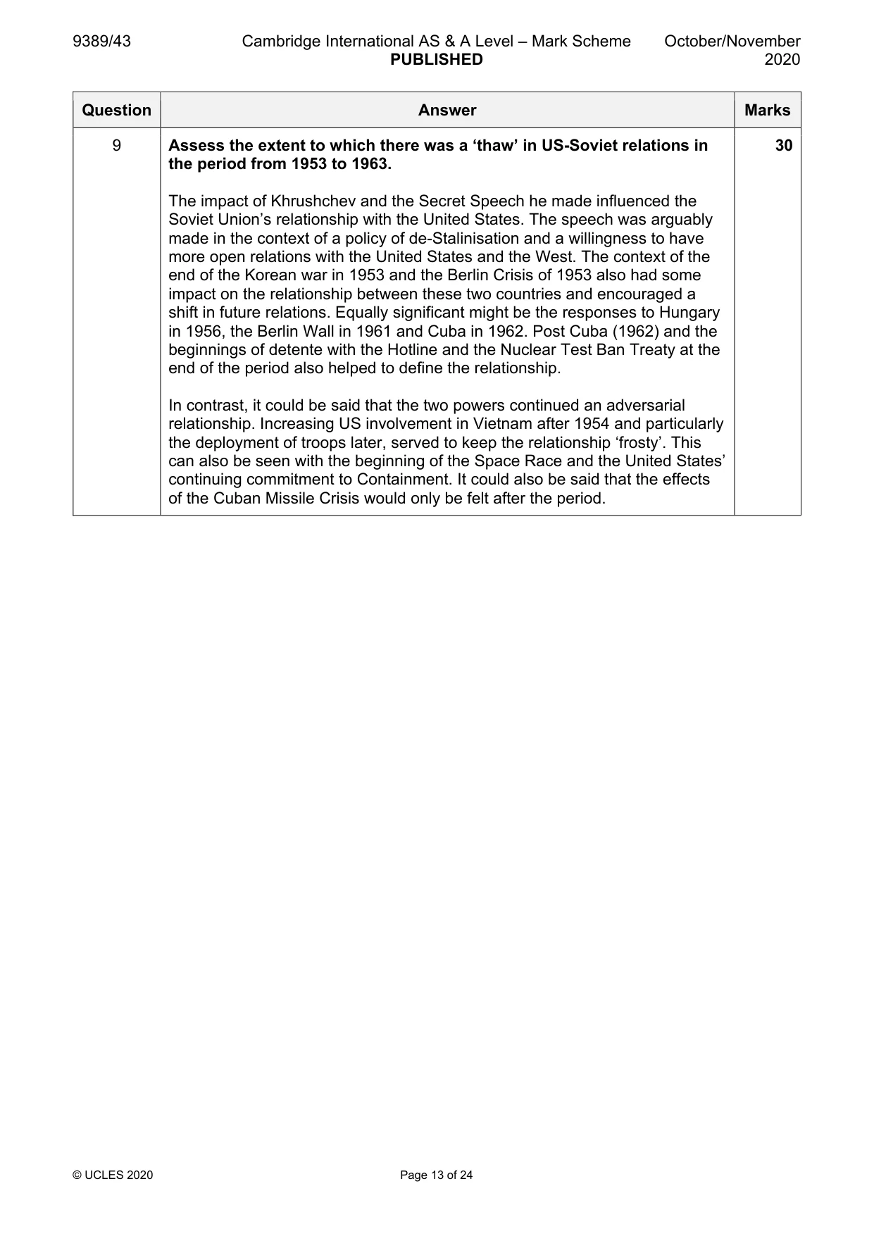 Mark scheme, page 13 of 24