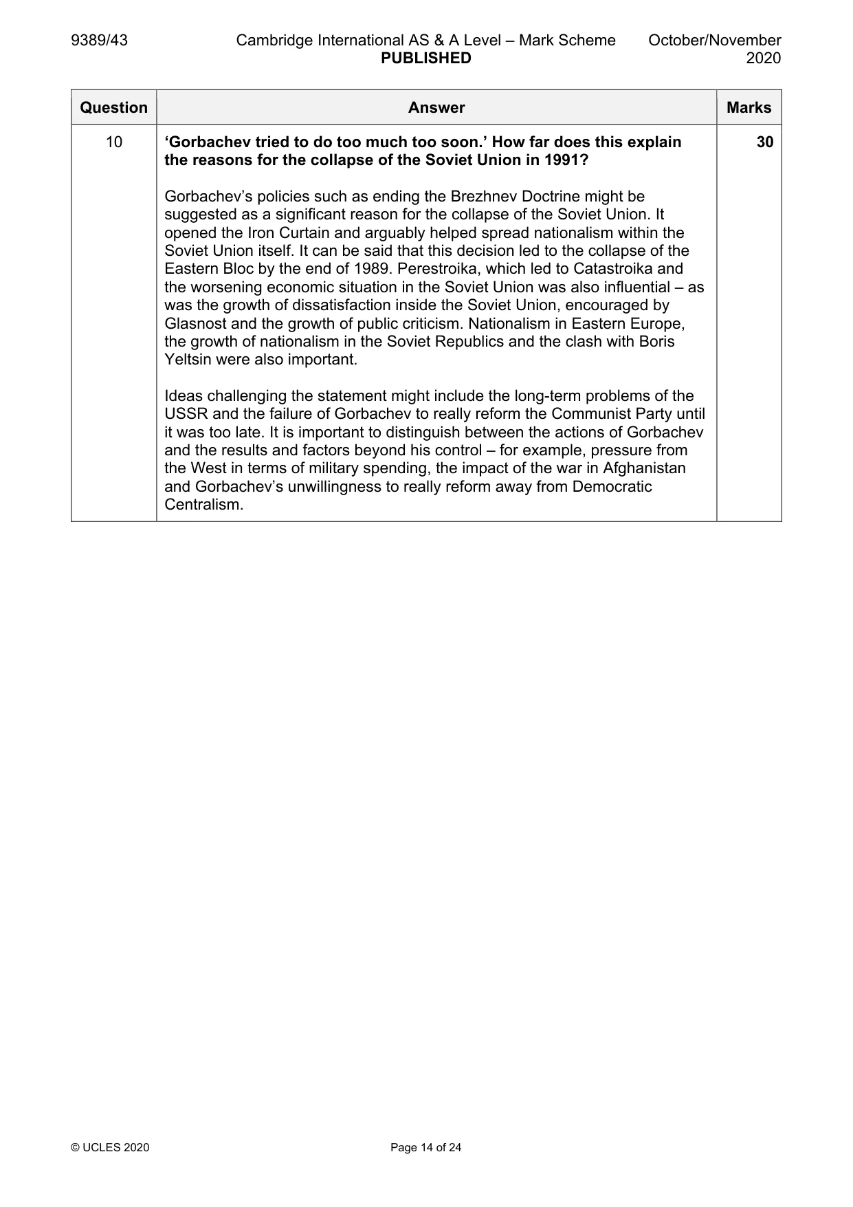 Mark scheme, page 14 of 24