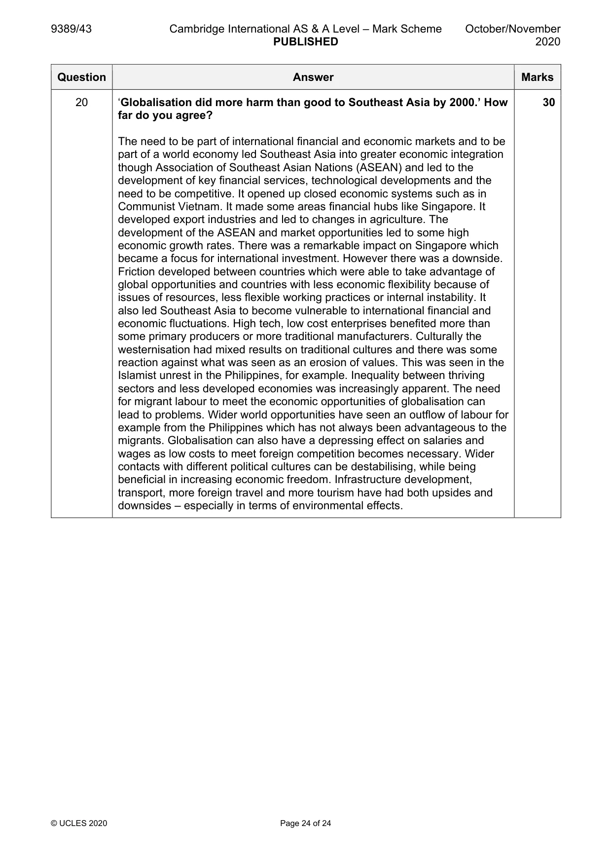 Mark scheme, page 24 of 24