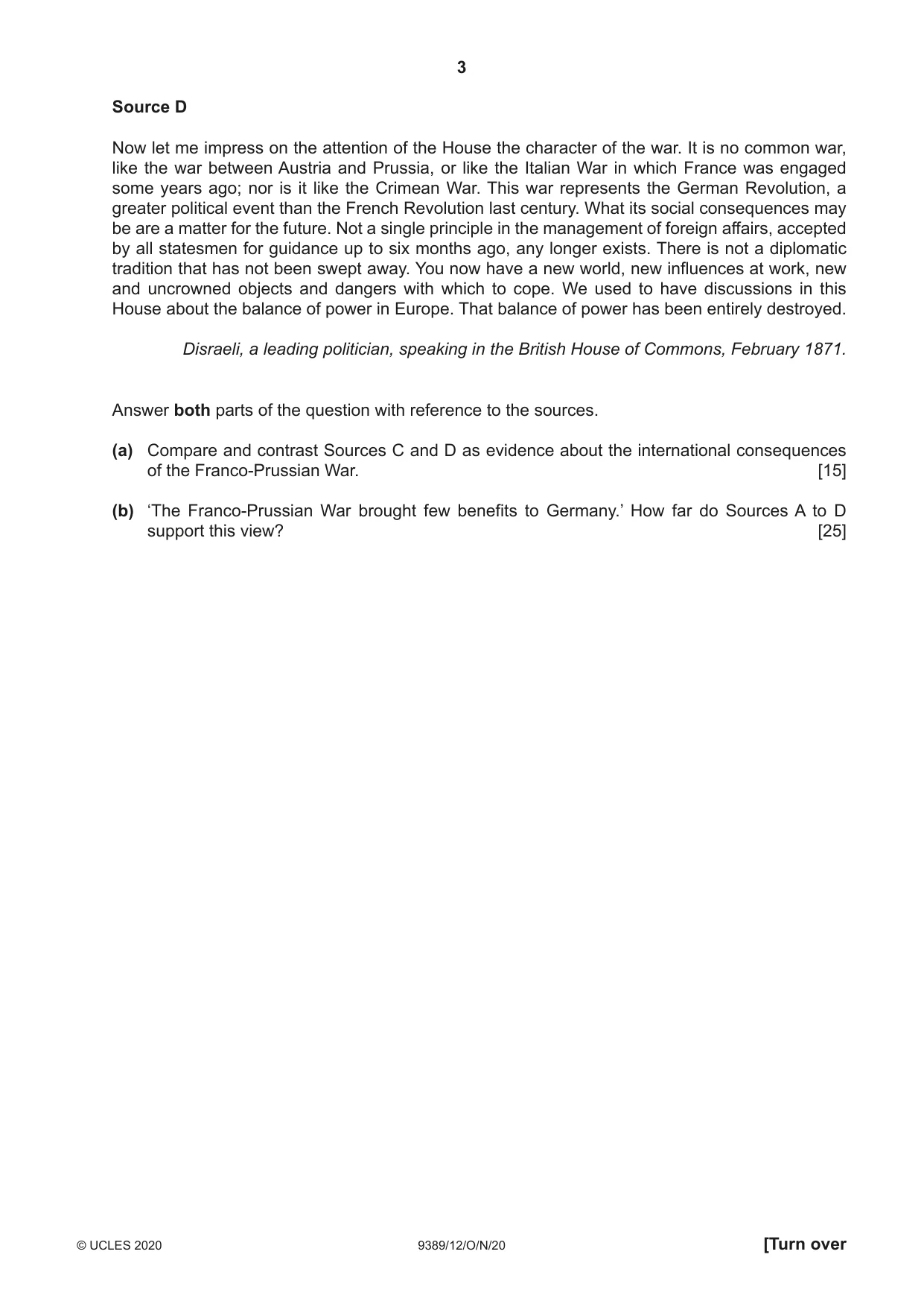 Cambridge A Level History 9389 2020 Oct/Nov Paper 1 · Variant 2 question paper, page 3 of 8
