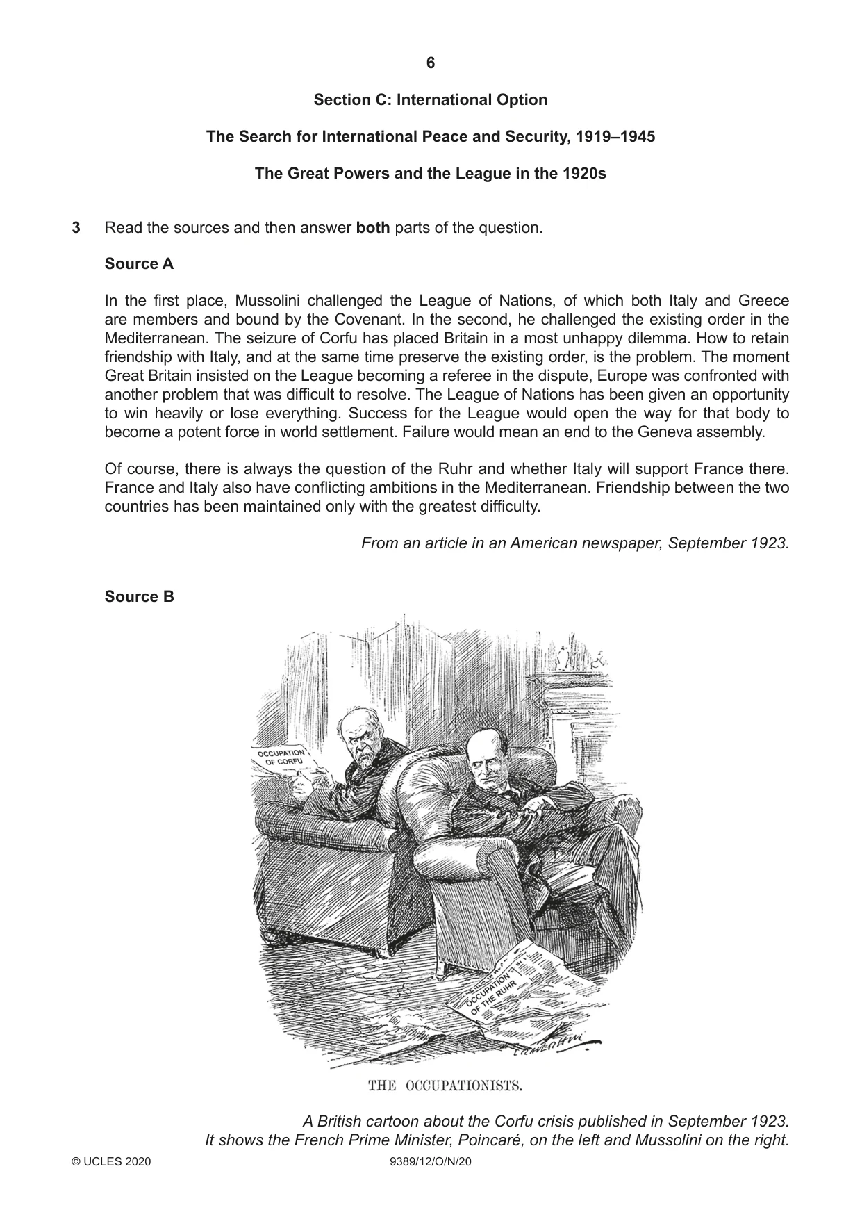Cambridge A Level History 9389 2020 Oct/Nov Paper 1 · Variant 2 question paper, page 6 of 8