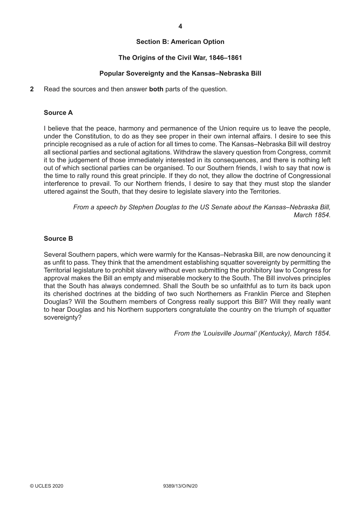Cambridge A Level History 9389 2020 Oct/Nov Paper 1 · Variant 3 question paper, page 4 of 8