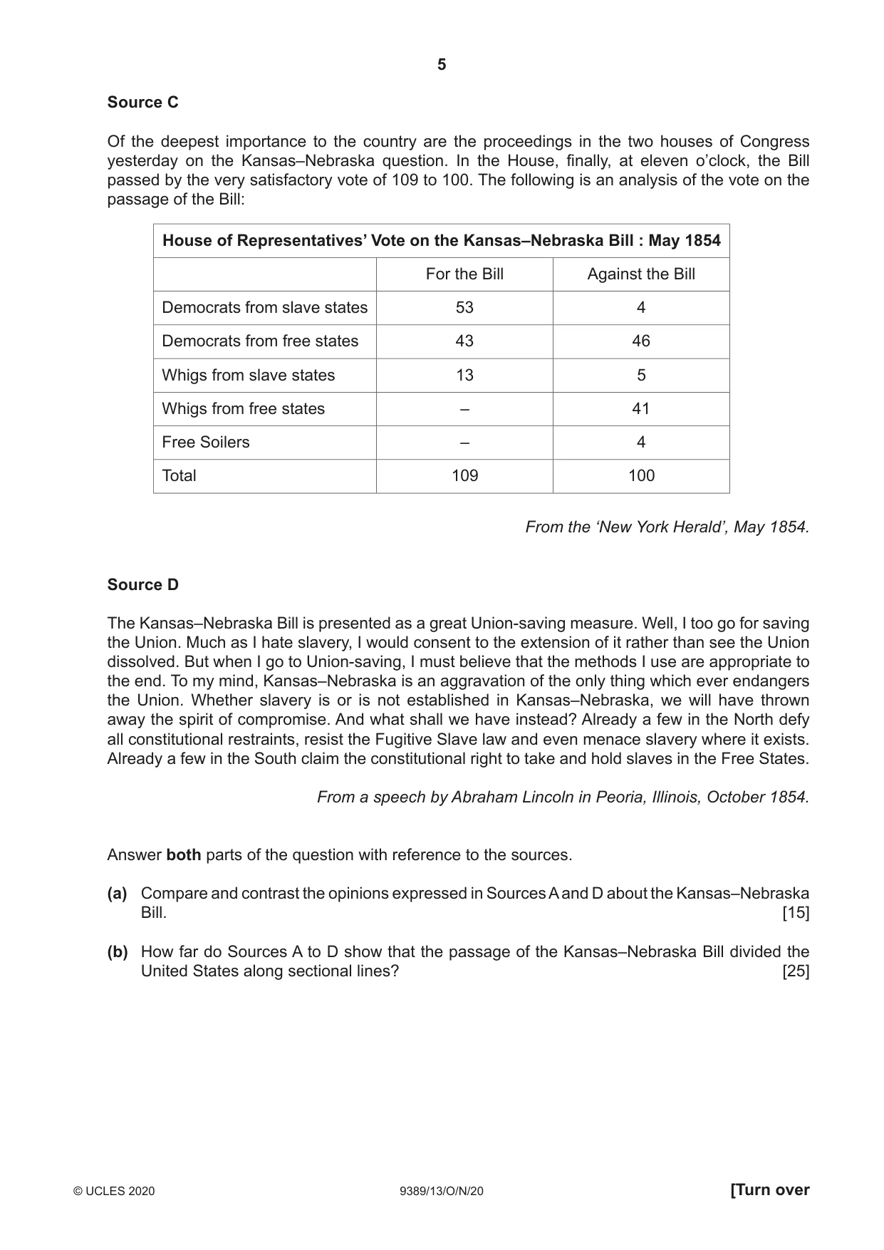 Cambridge A Level History 9389 2020 Oct/Nov Paper 1 · Variant 3 question paper, page 5 of 8