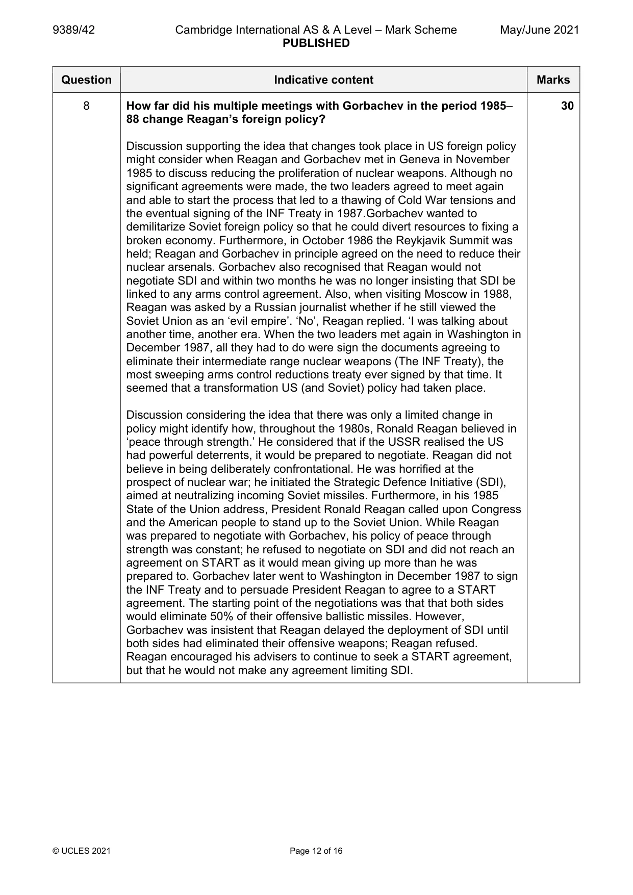 Mark scheme, page 12 of 16