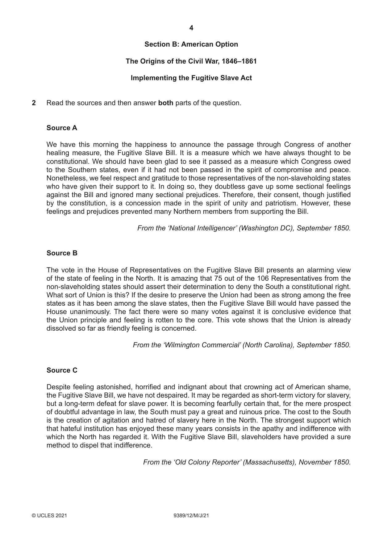 Cambridge A Level History 9389 2021 May/June Paper 1 · Variant 2 question paper, page 4 of 8