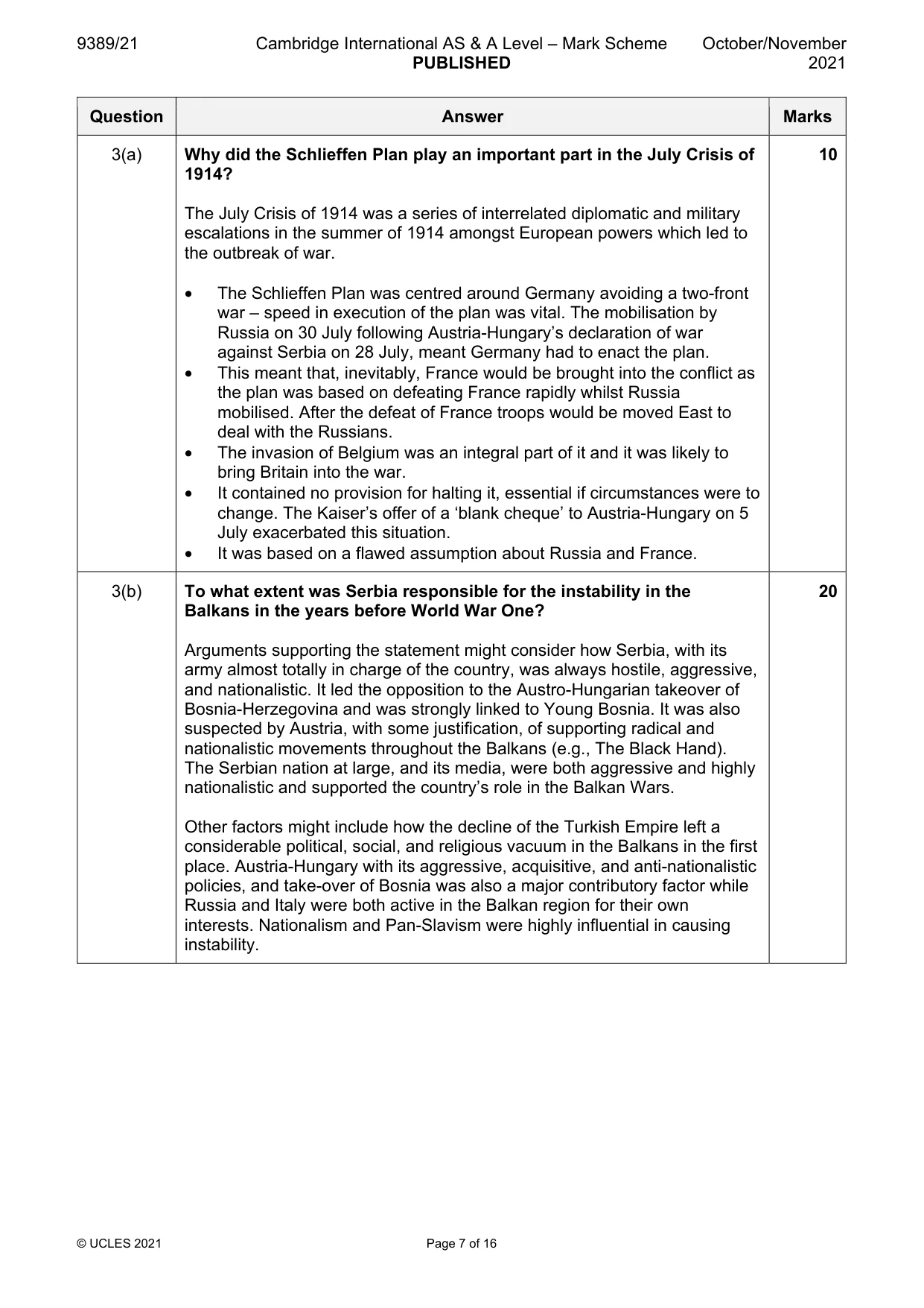 Mark scheme, page 7 of 16