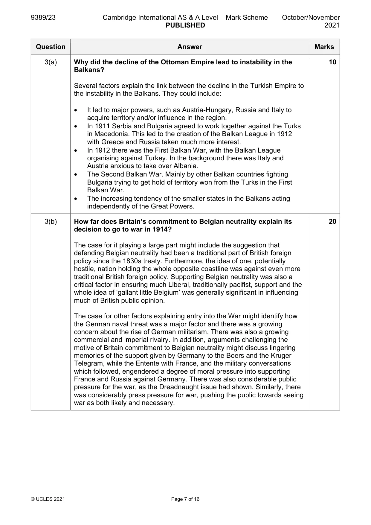 Mark scheme, page 7 of 16