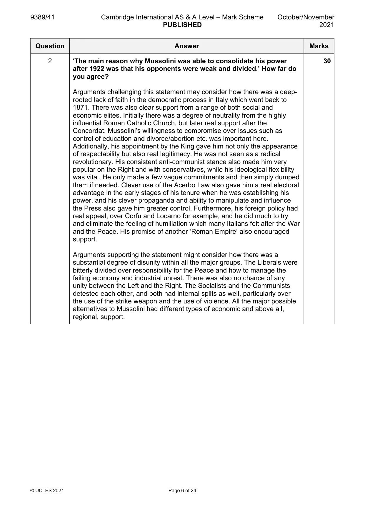Mark scheme, page 6 of 24