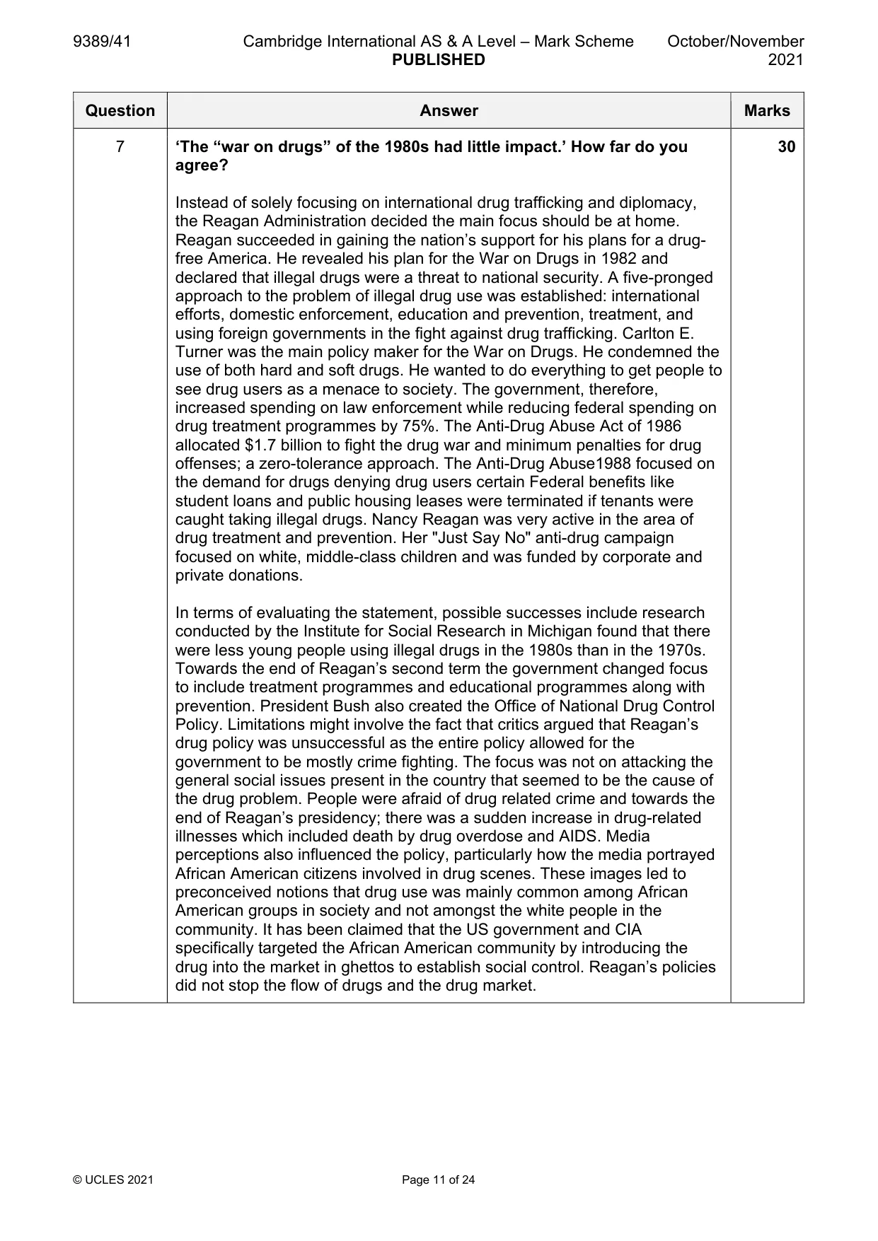 Mark scheme, page 11 of 24
