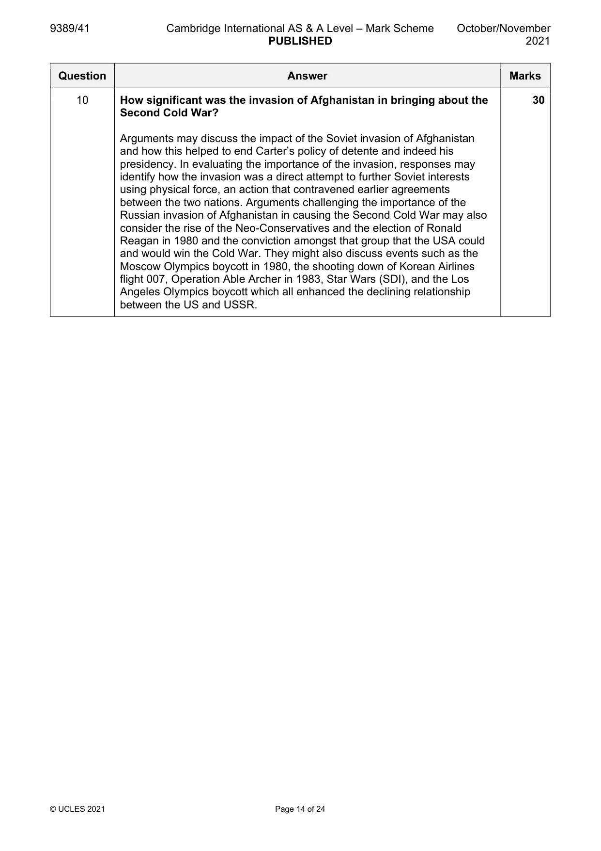 Mark scheme, page 14 of 24