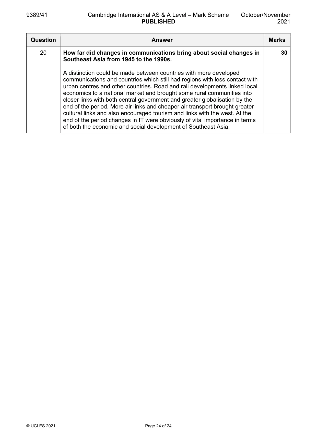 Mark scheme, page 24 of 24