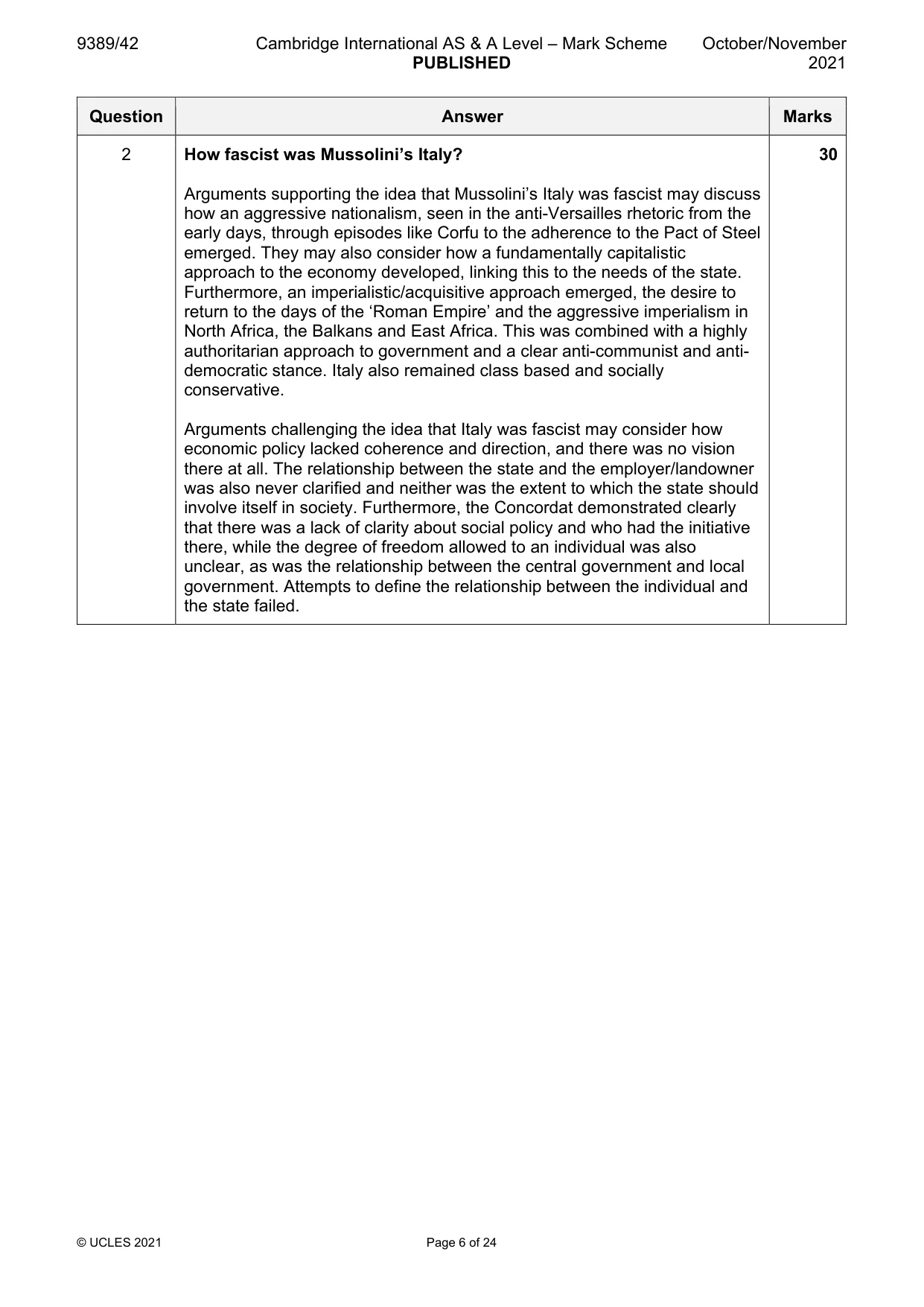 Mark scheme, page 6 of 24