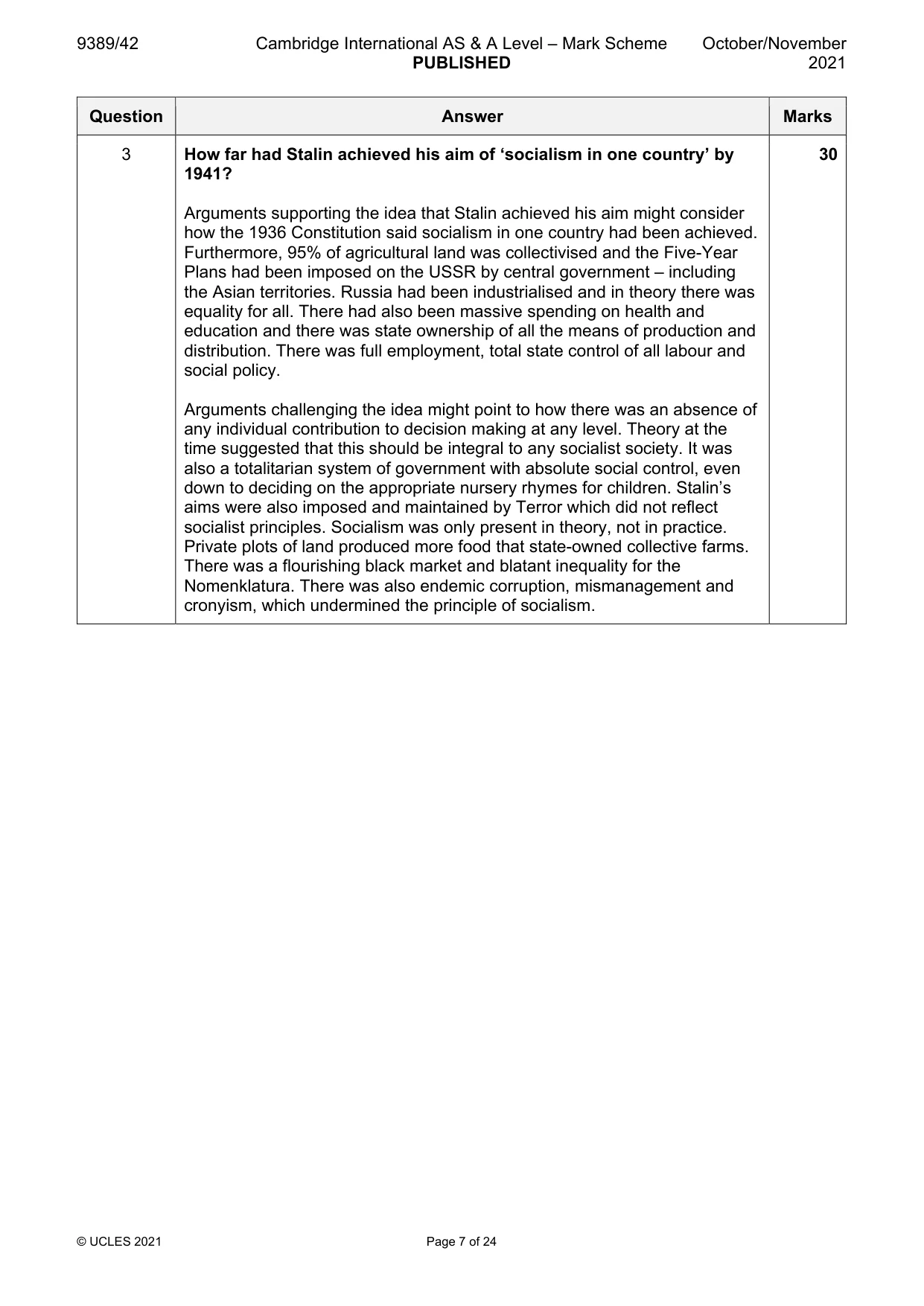 Mark scheme, page 7 of 24
