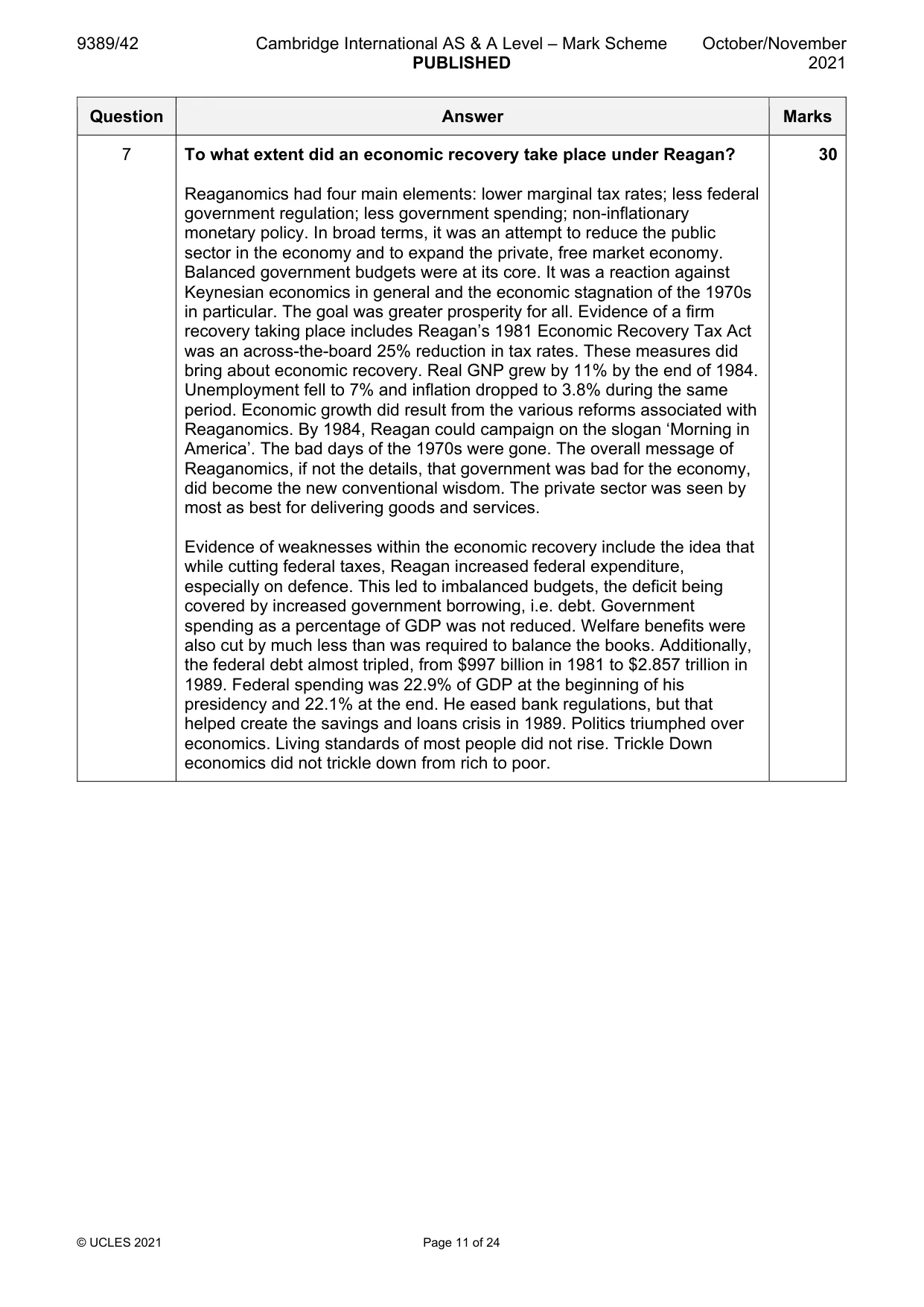 Mark scheme, page 11 of 24