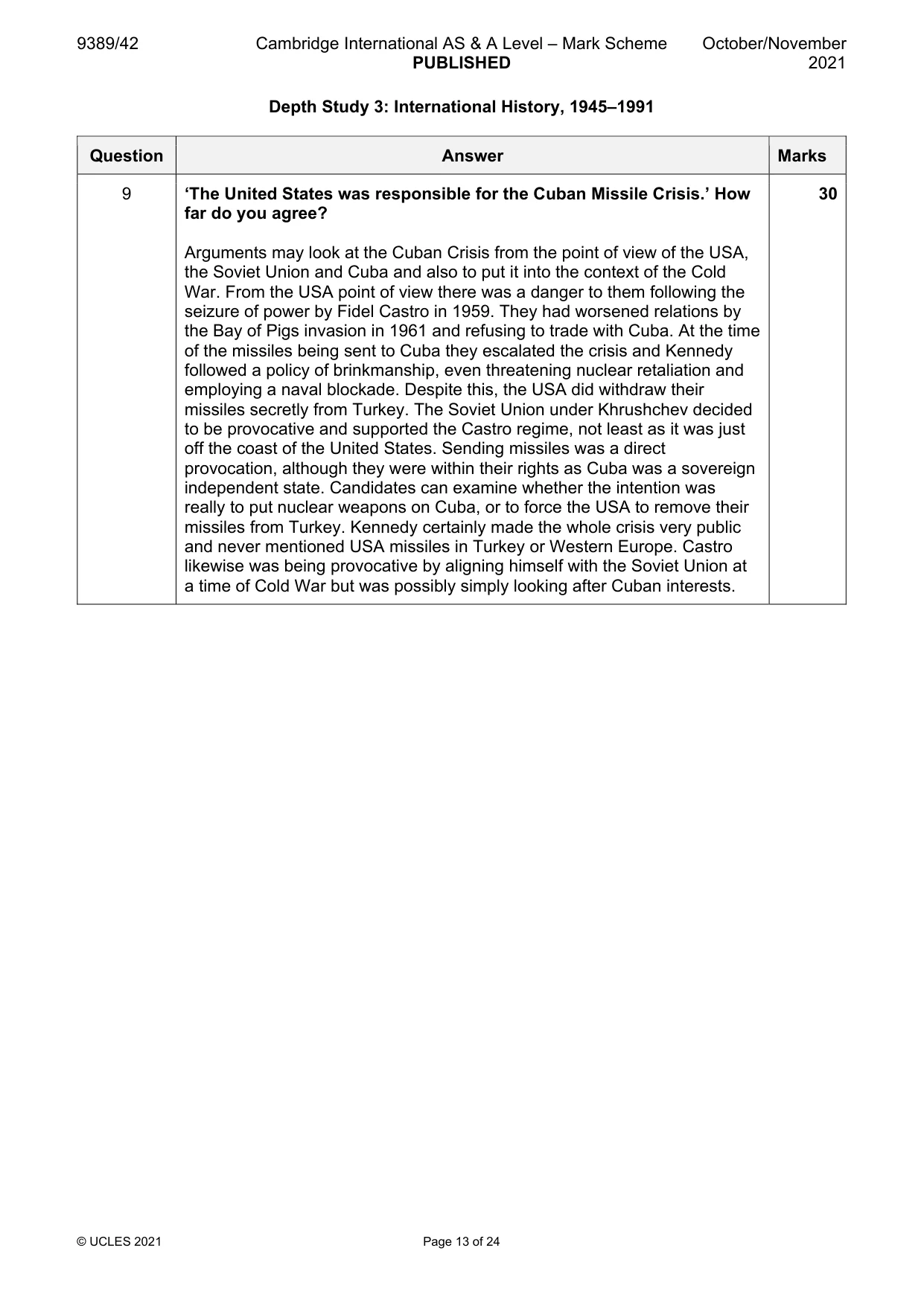 Mark scheme, page 13 of 24
