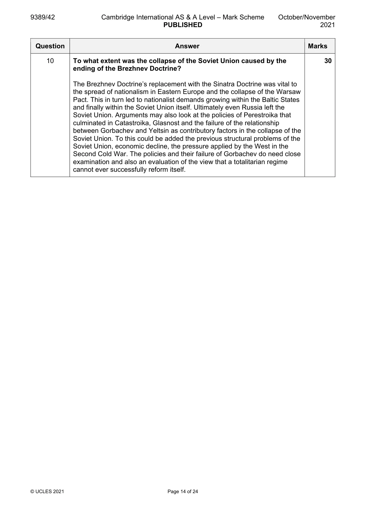 Mark scheme, page 14 of 24