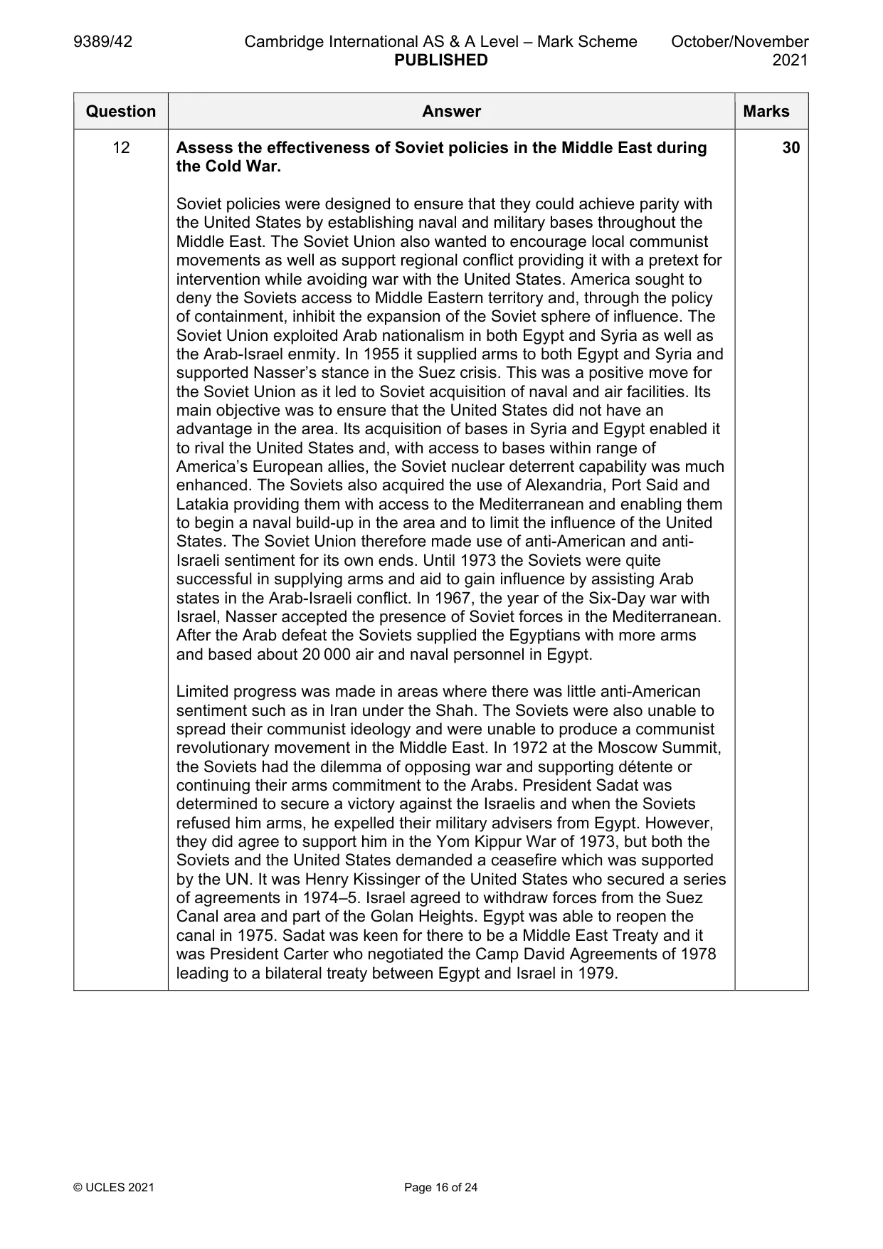 Mark scheme, page 16 of 24