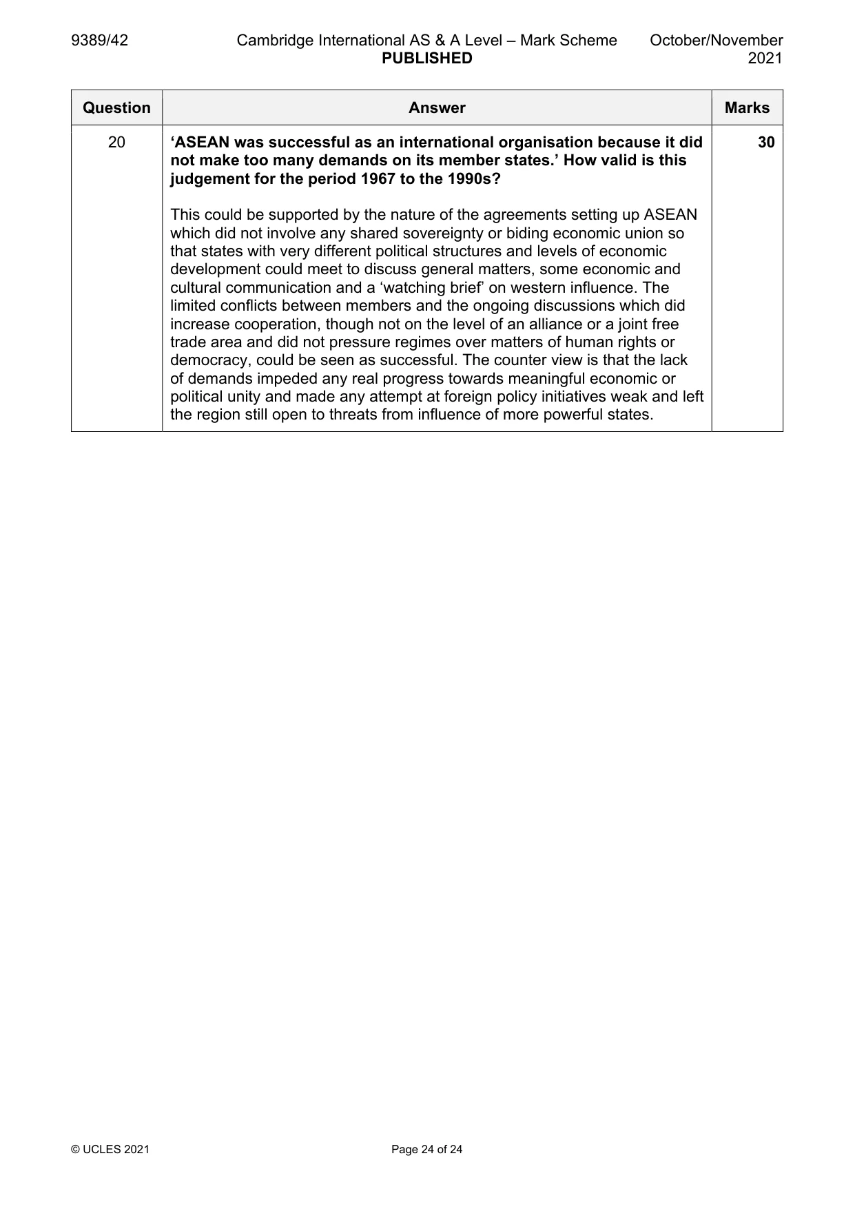 Mark scheme, page 24 of 24