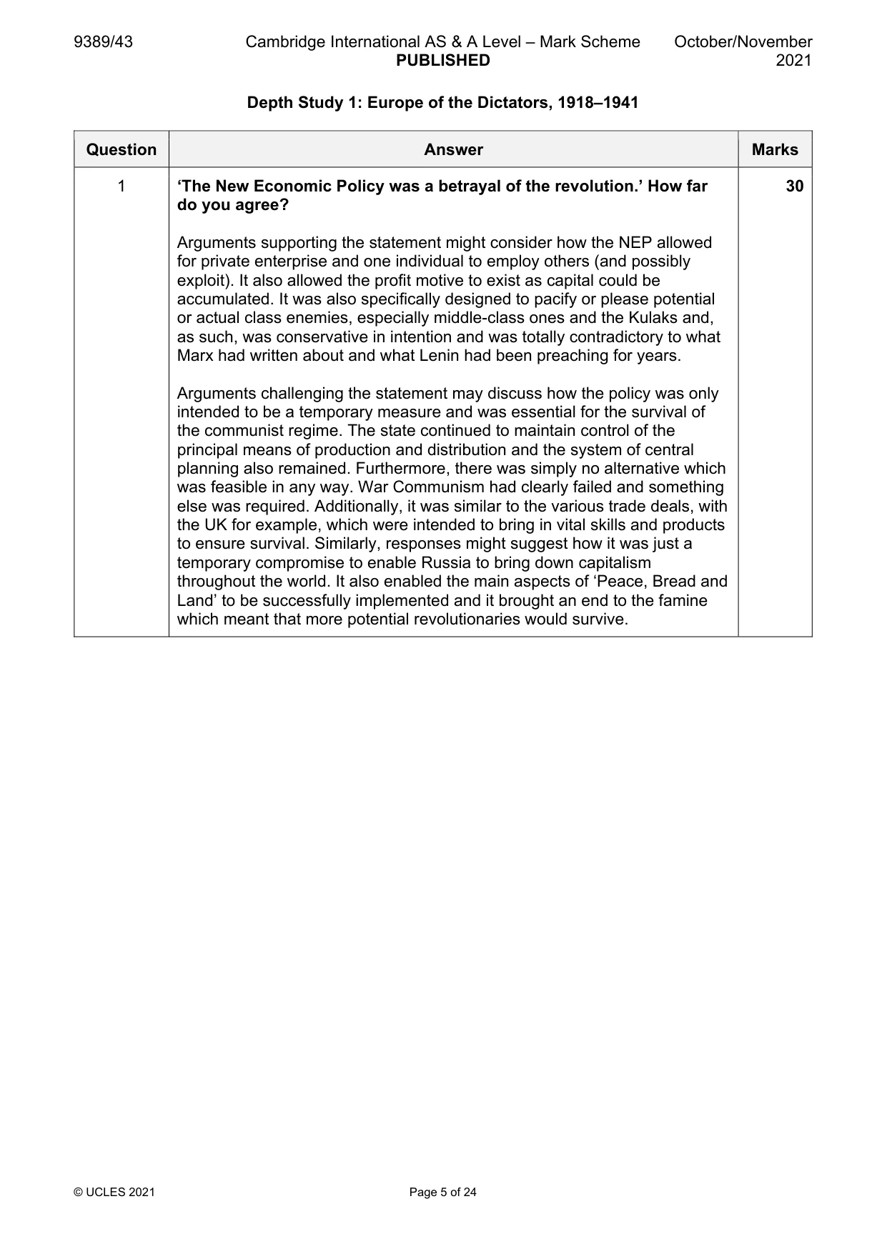 Mark scheme, page 5 of 24