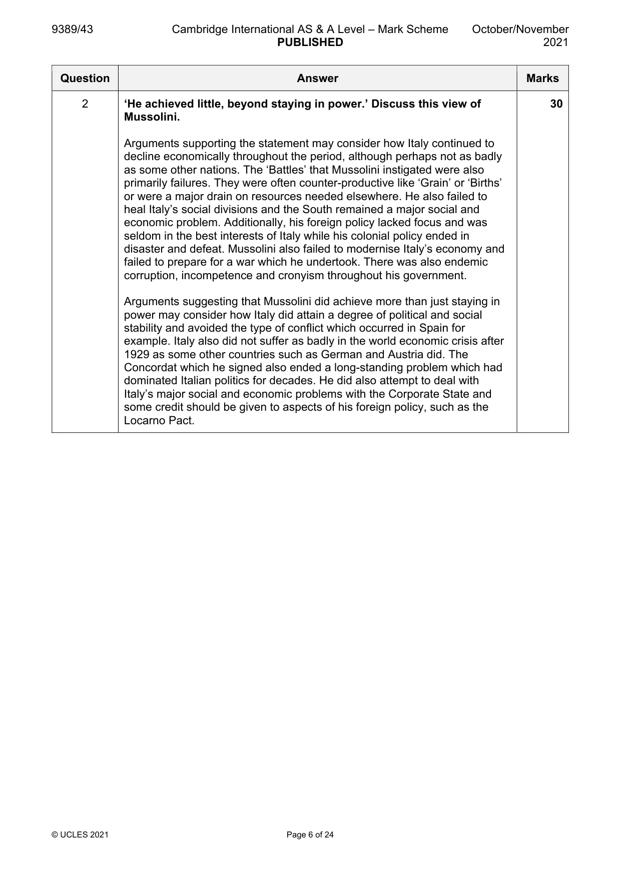 Mark scheme, page 6 of 24